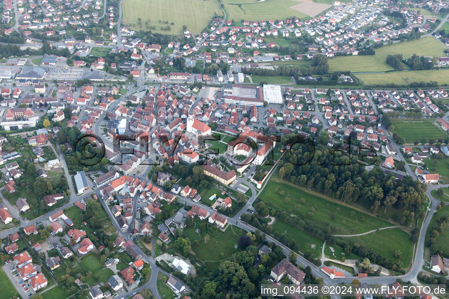 Meßkirch in the state Baden-Wuerttemberg, Germany seen from above