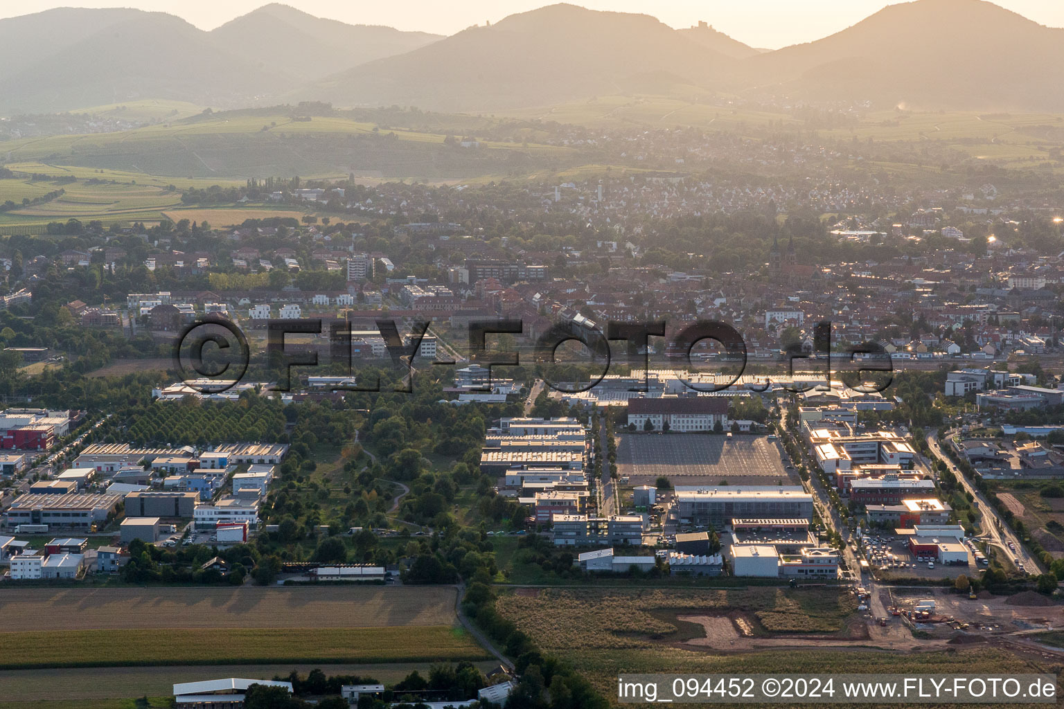 Aerial photograpy of Measuring station in the district Queichheim in Landau in der Pfalz in the state Rhineland-Palatinate, Germany