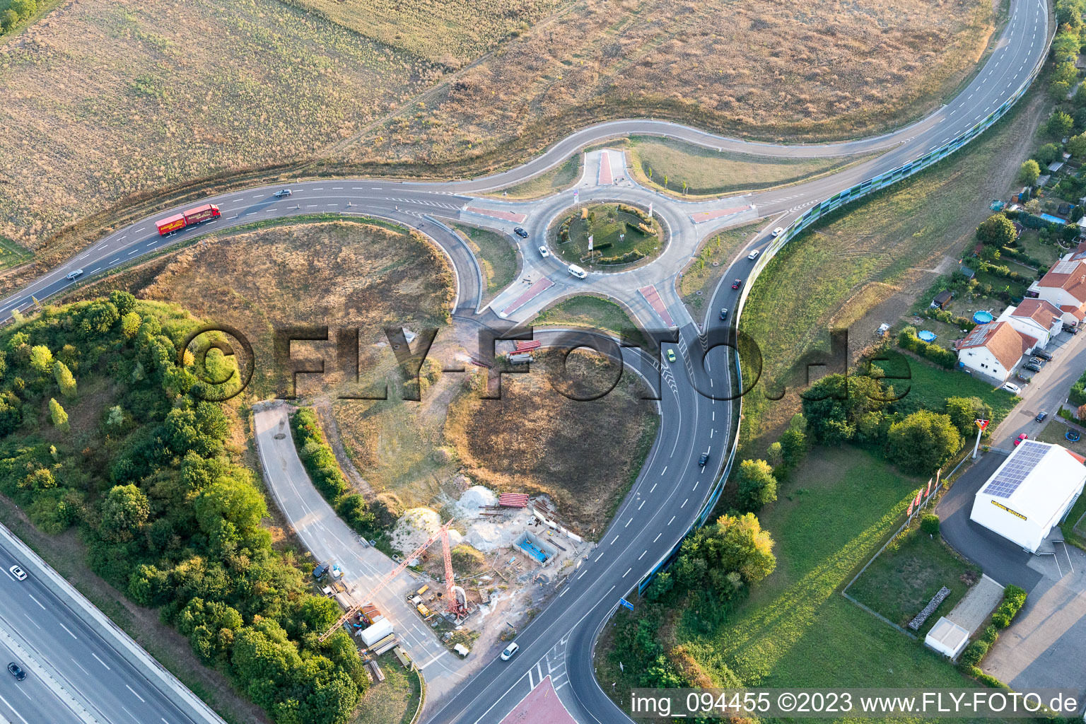 Aerial view of District Queichheim in Landau in der Pfalz in the state Rhineland-Palatinate, Germany