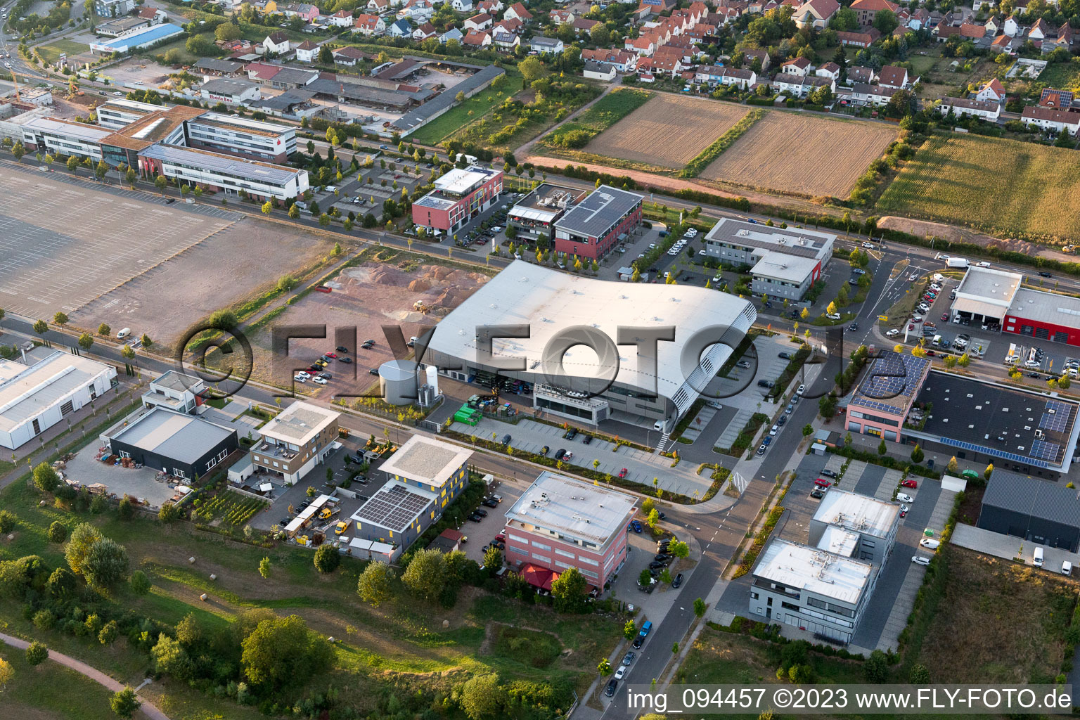 Aerial photograpy of District Queichheim in Landau in der Pfalz in the state Rhineland-Palatinate, Germany