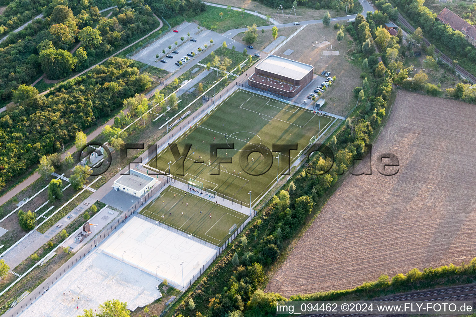 Oblique view of Landau in der Pfalz in the state Rhineland-Palatinate, Germany