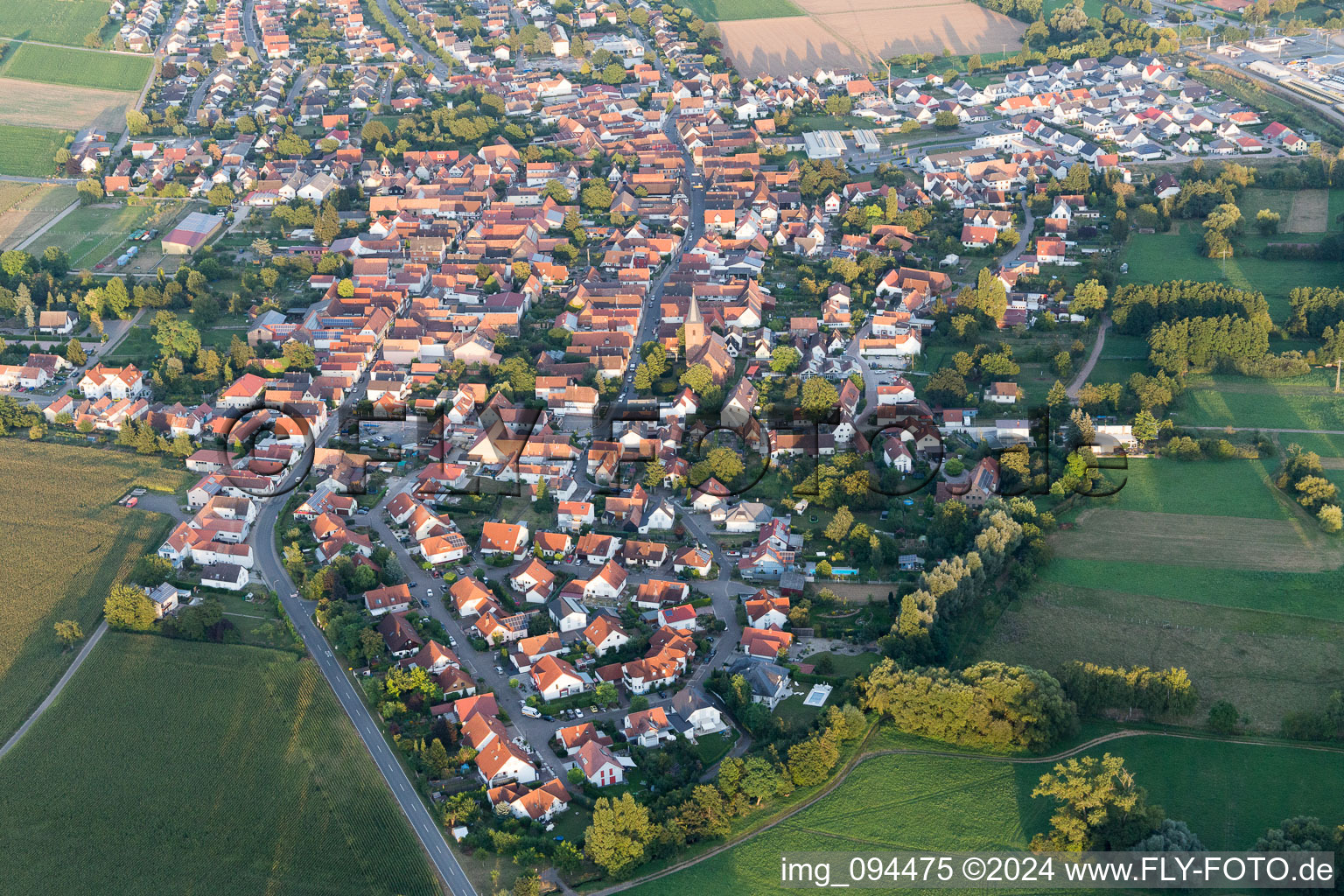 Rohrbach in the state Rhineland-Palatinate, Germany out of the air