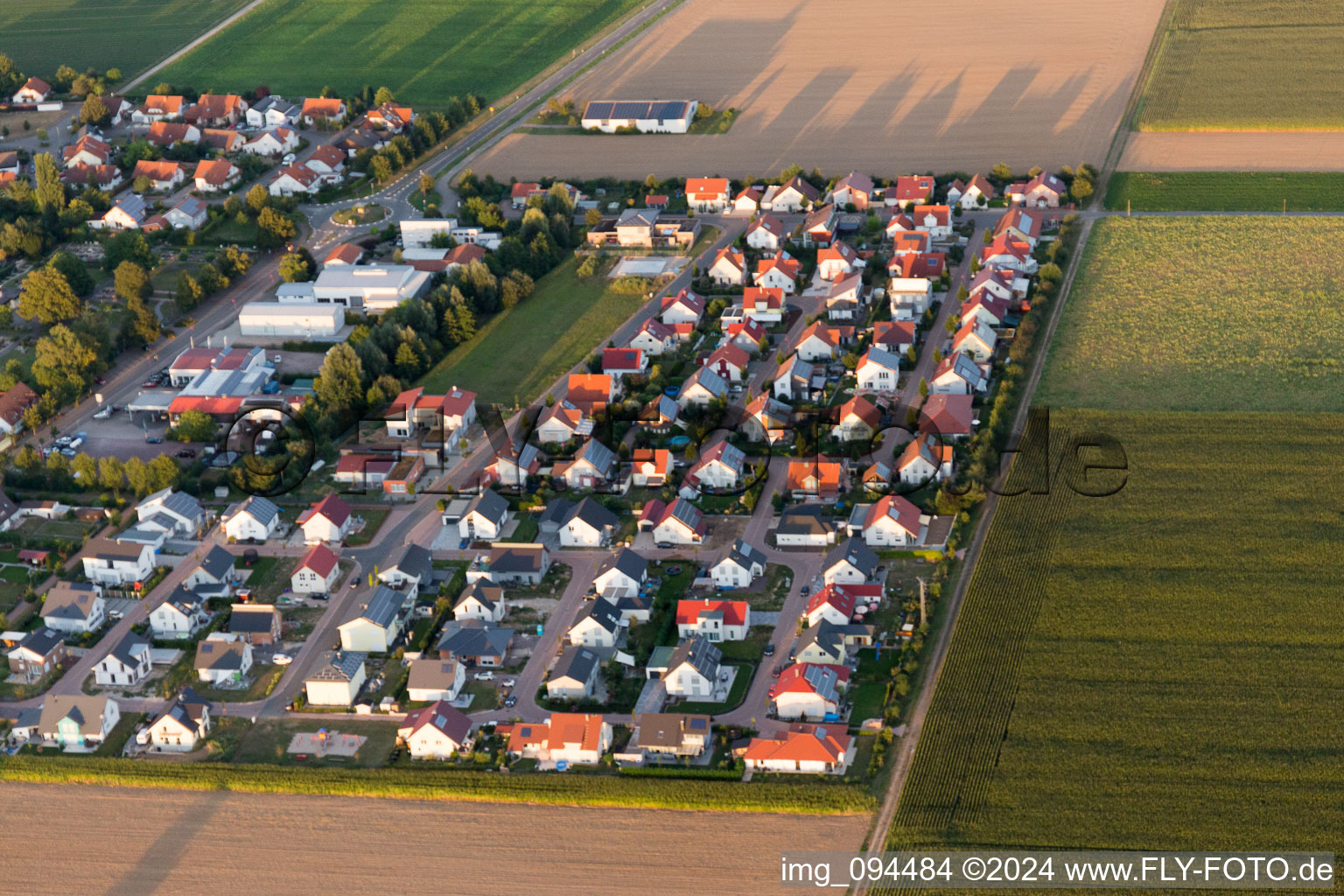 Steinweiler in the state Rhineland-Palatinate, Germany viewn from the air