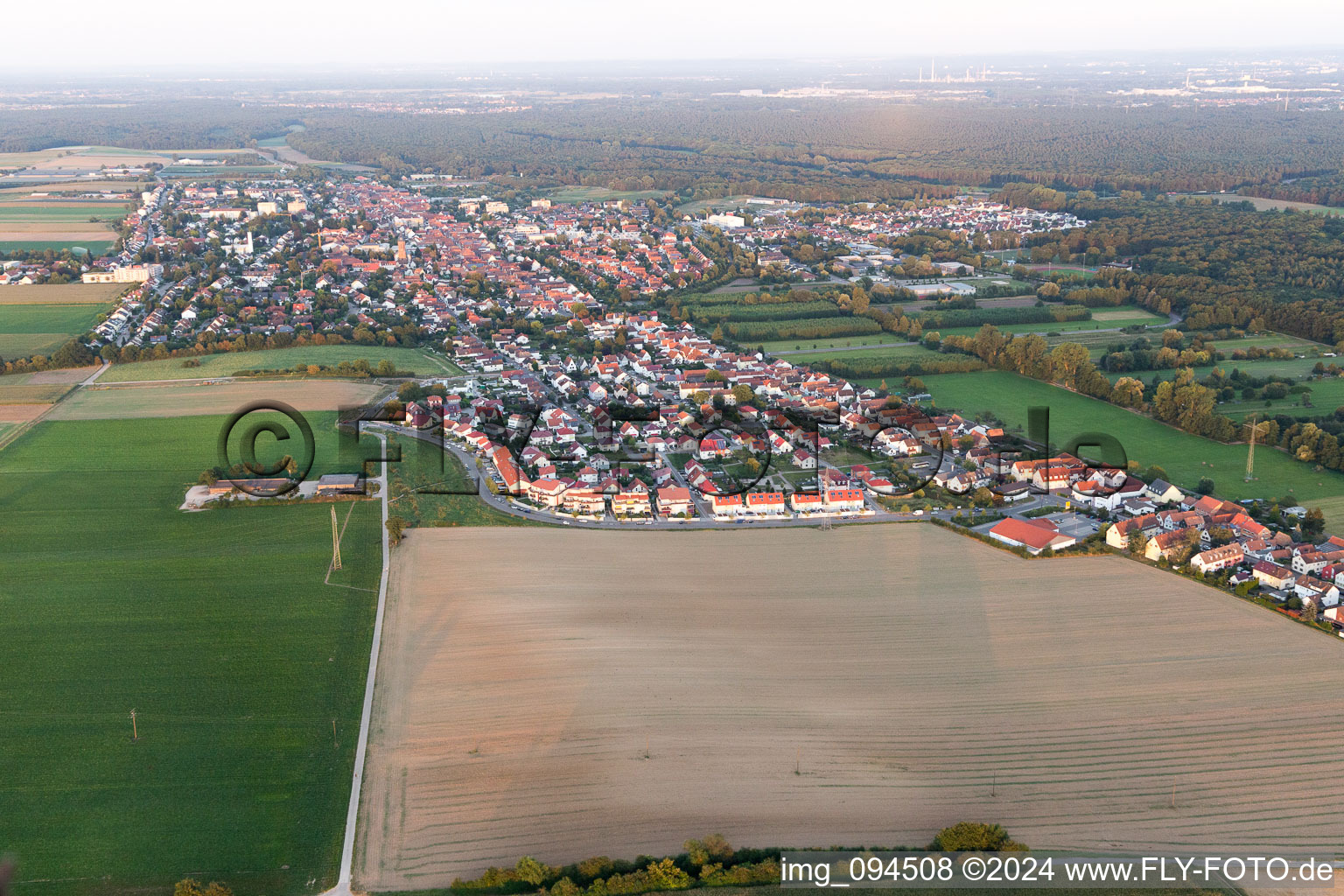 Kandel in the state Rhineland-Palatinate, Germany from a drone