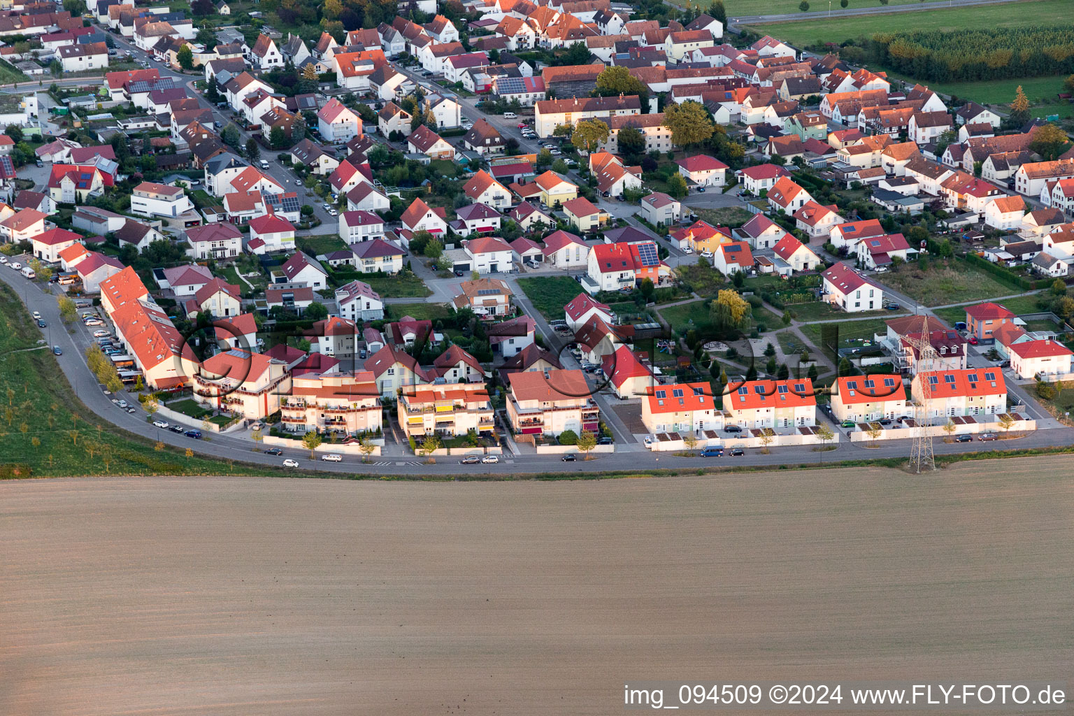 Kandel in the state Rhineland-Palatinate, Germany seen from a drone