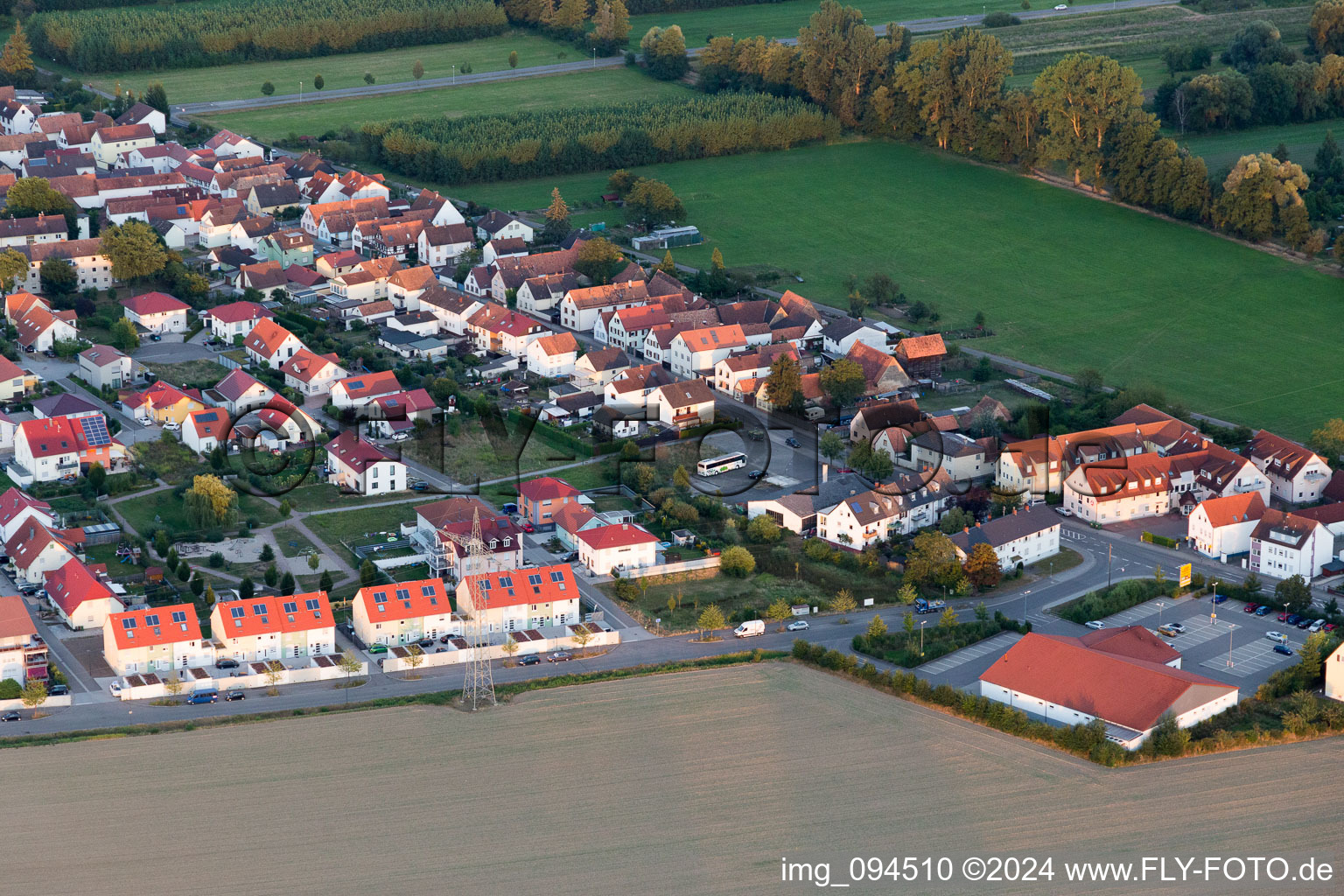 Aerial view of Kandel in the state Rhineland-Palatinate, Germany