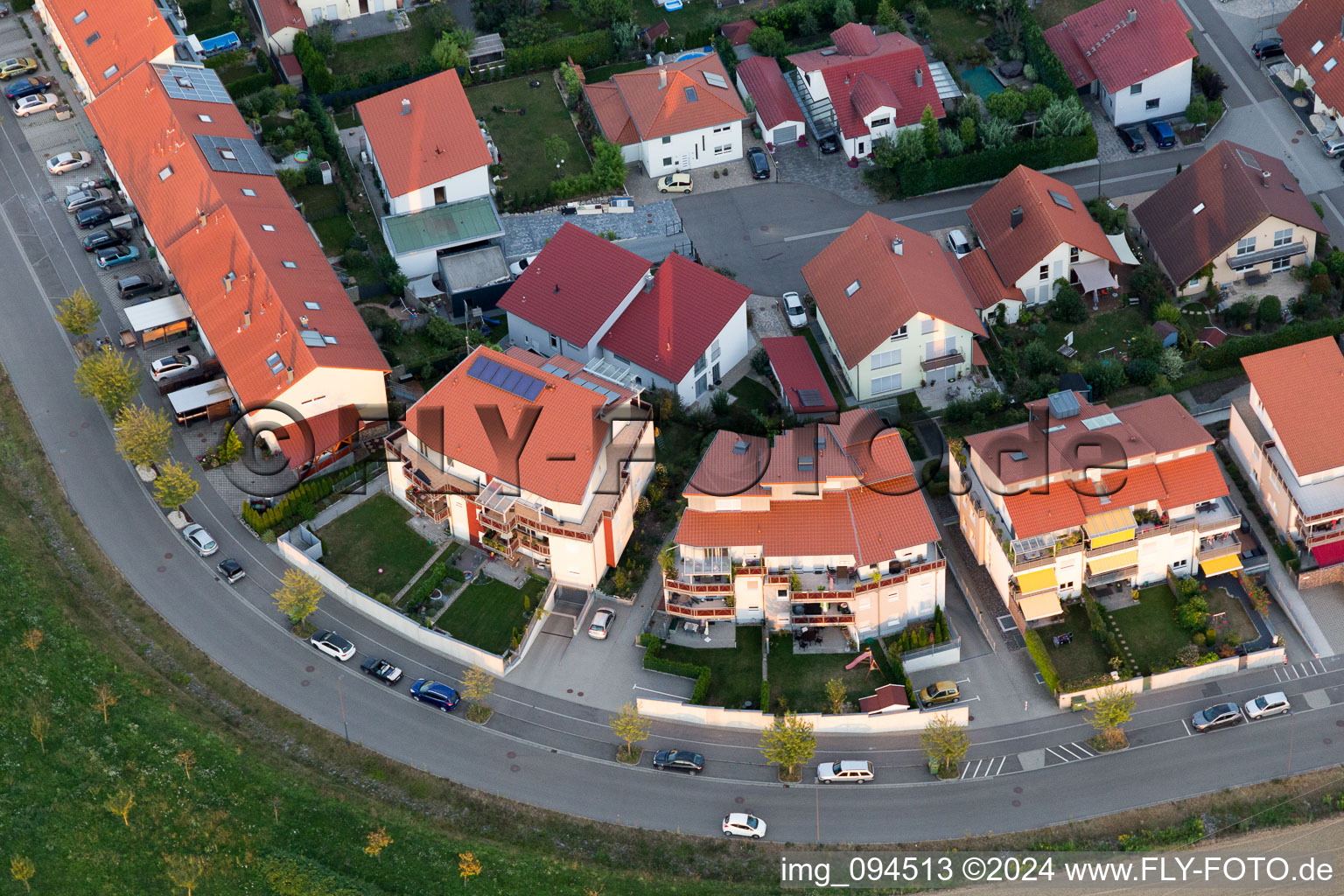 Kandel in the state Rhineland-Palatinate, Germany from above