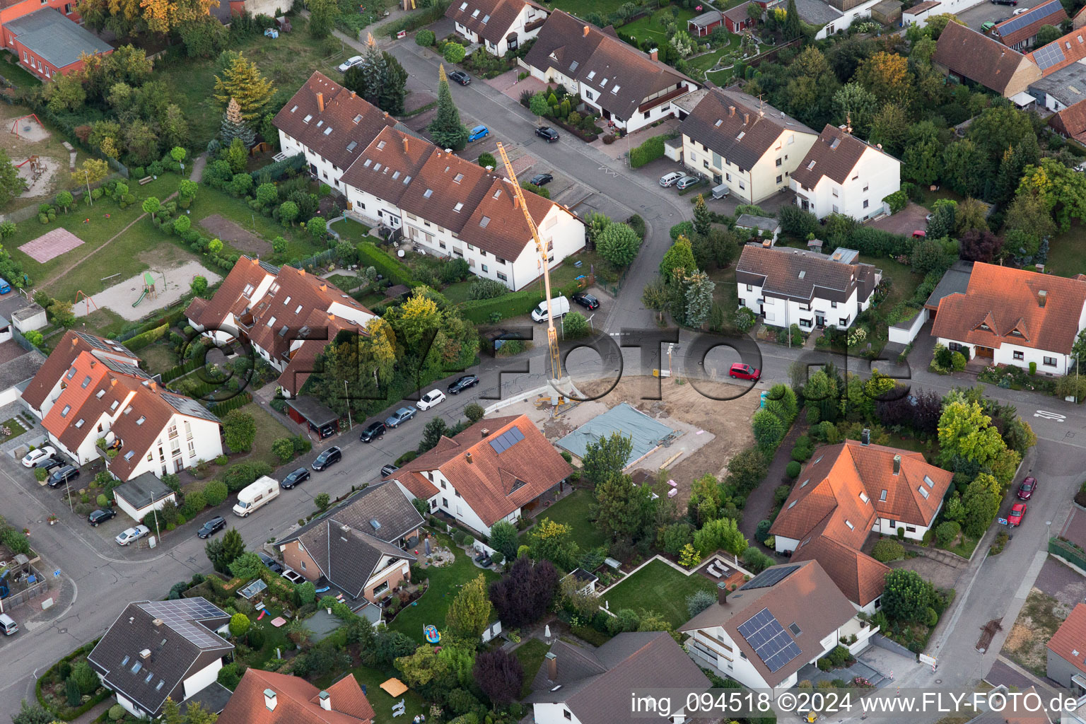 Kandel in the state Rhineland-Palatinate, Germany viewn from the air