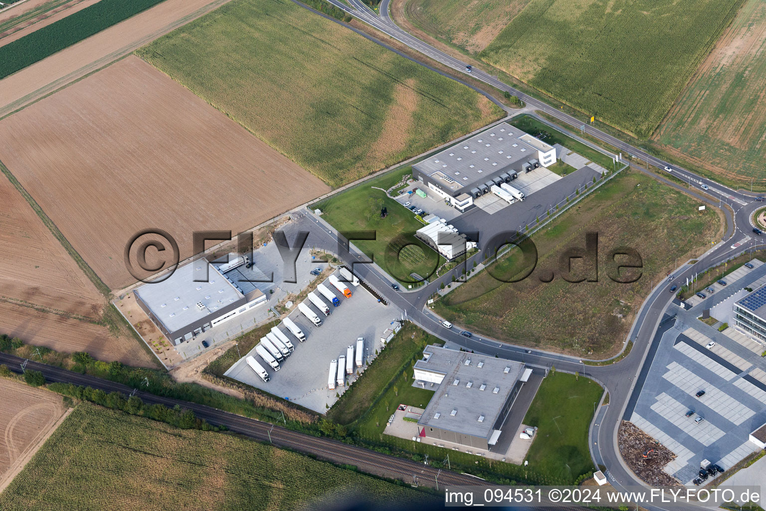 Aerial photograpy of Rülzheim in the state Rhineland-Palatinate, Germany