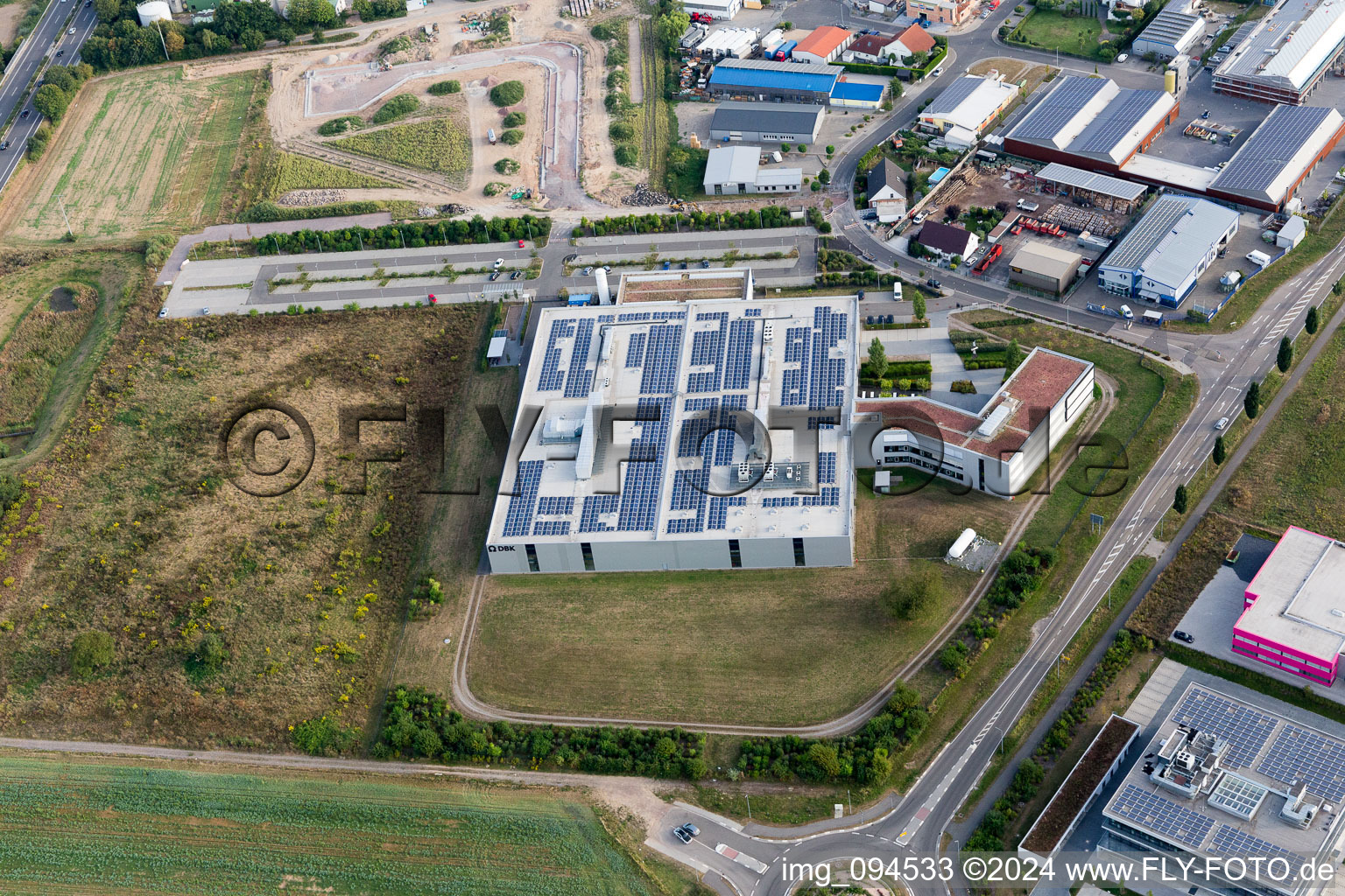 Rülzheim in the state Rhineland-Palatinate, Germany from above