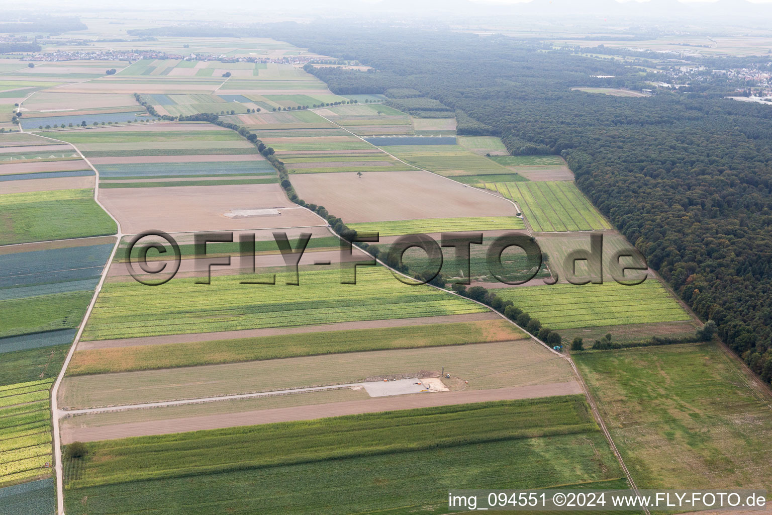 Aerial view of WConstruction site in Hatzenbühl in the state Rhineland-Palatinate, Germany