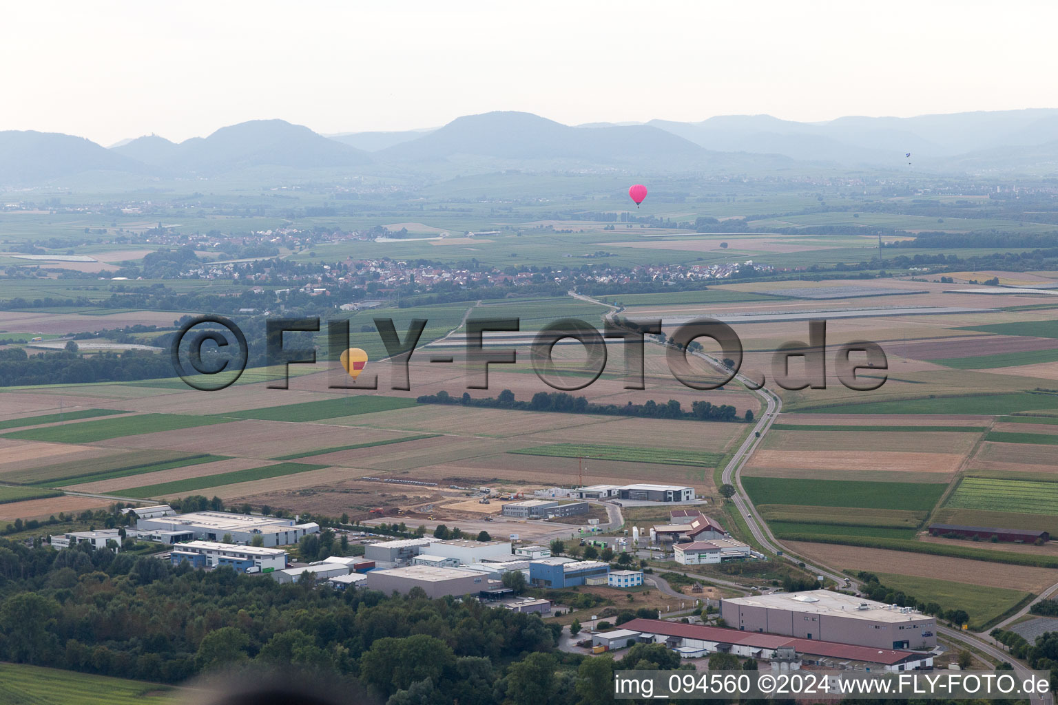 District Herxheim in Herxheim bei Landau in the state Rhineland-Palatinate, Germany seen from a drone