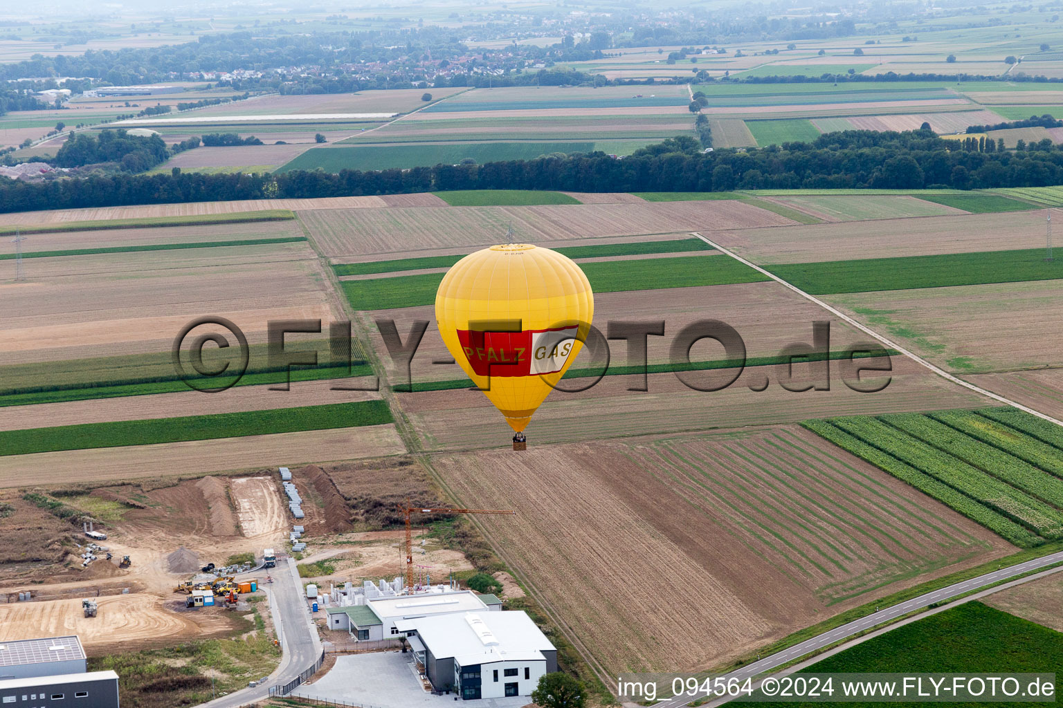 Aerial photograpy of District Herxheim in Herxheim bei Landau in the state Rhineland-Palatinate, Germany