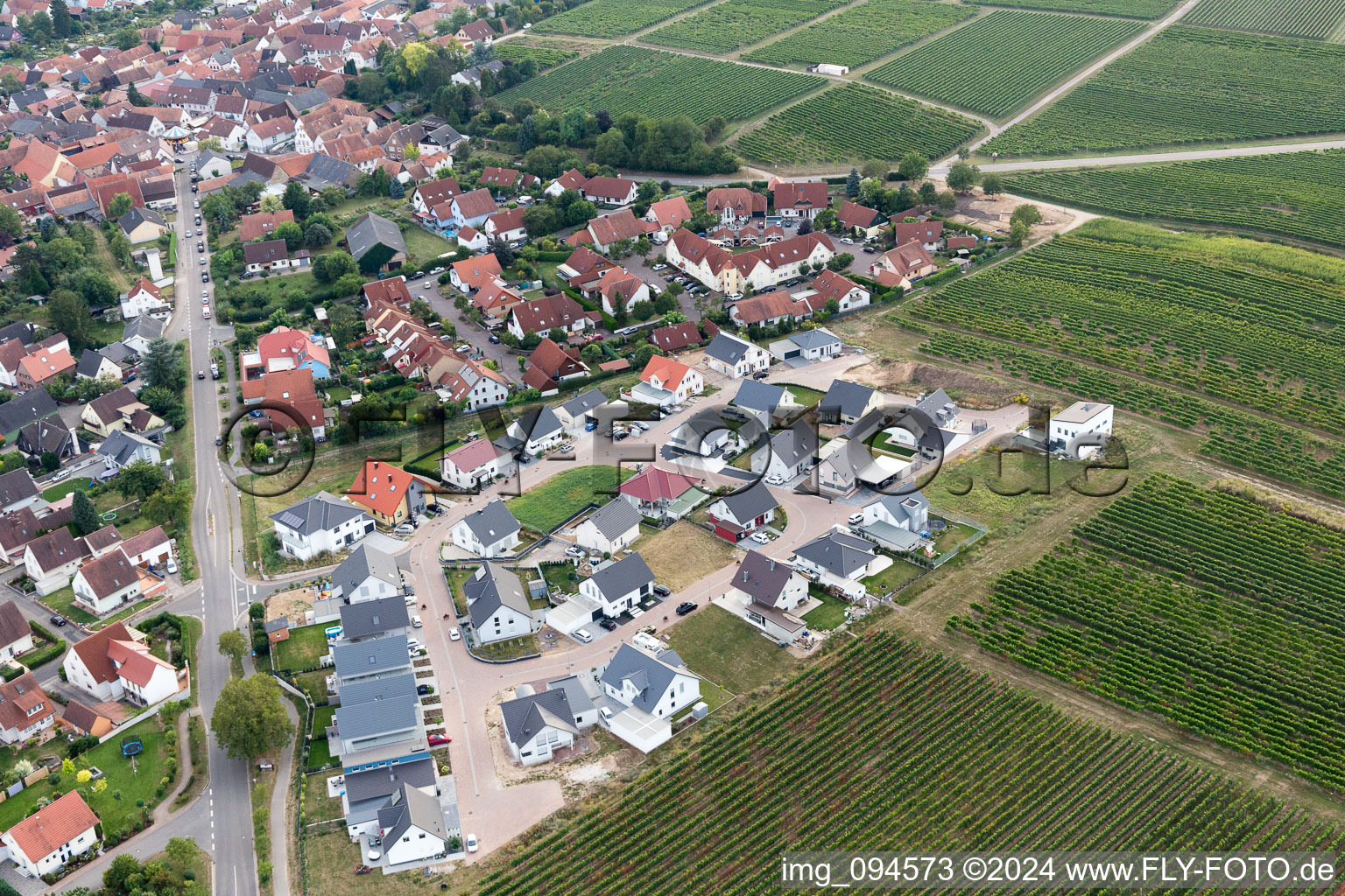 Insheim in the state Rhineland-Palatinate, Germany seen from a drone