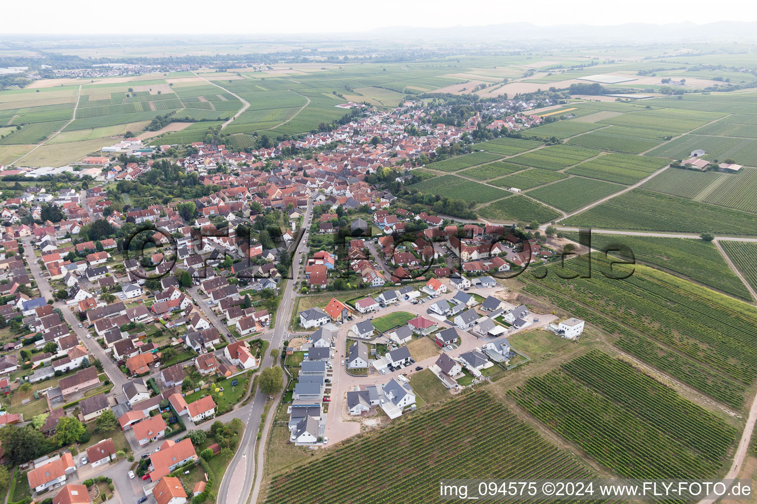 Aerial photograpy of Insheim in the state Rhineland-Palatinate, Germany