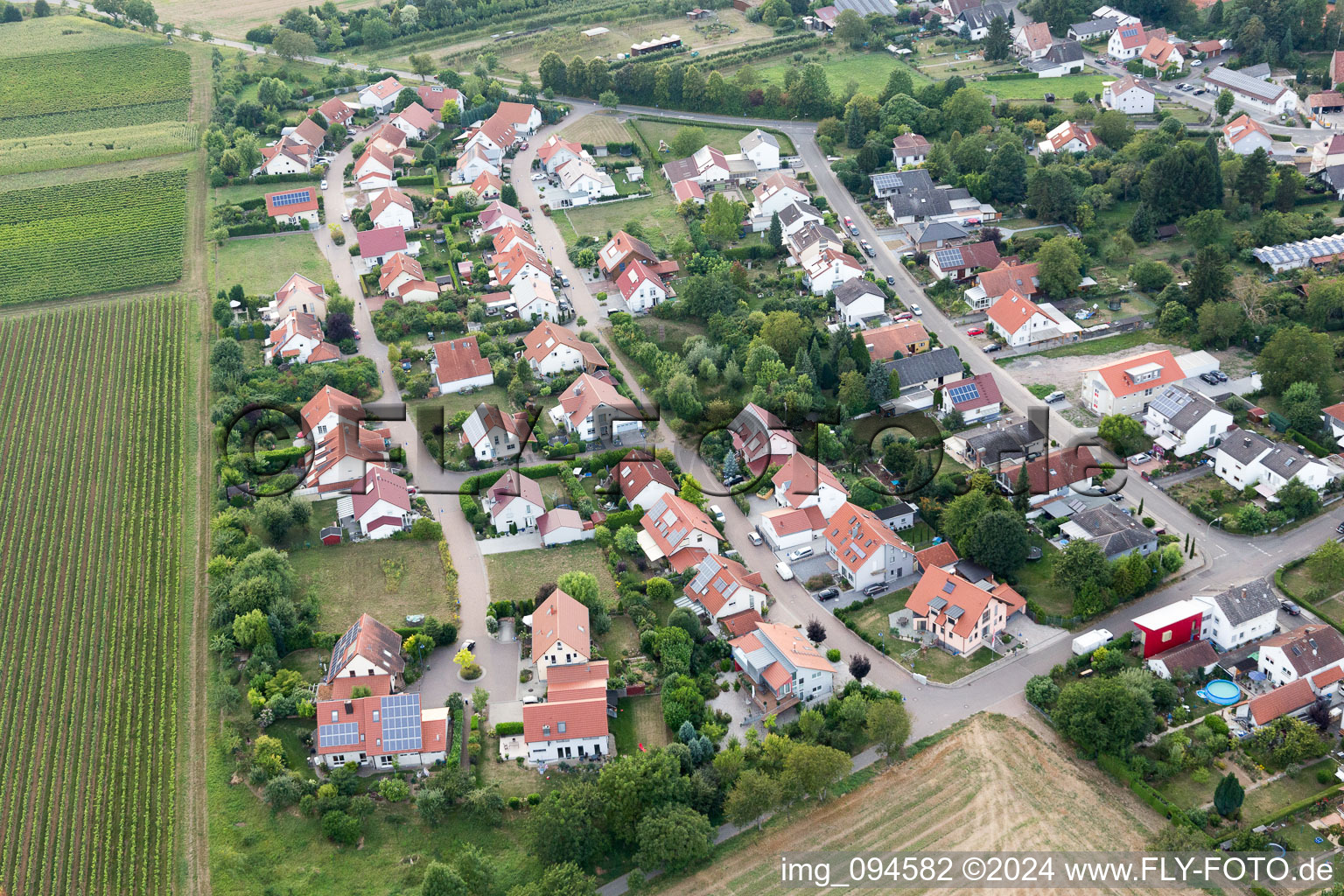 Aerial photograpy of District Mörzheim in Landau in der Pfalz in the state Rhineland-Palatinate, Germany