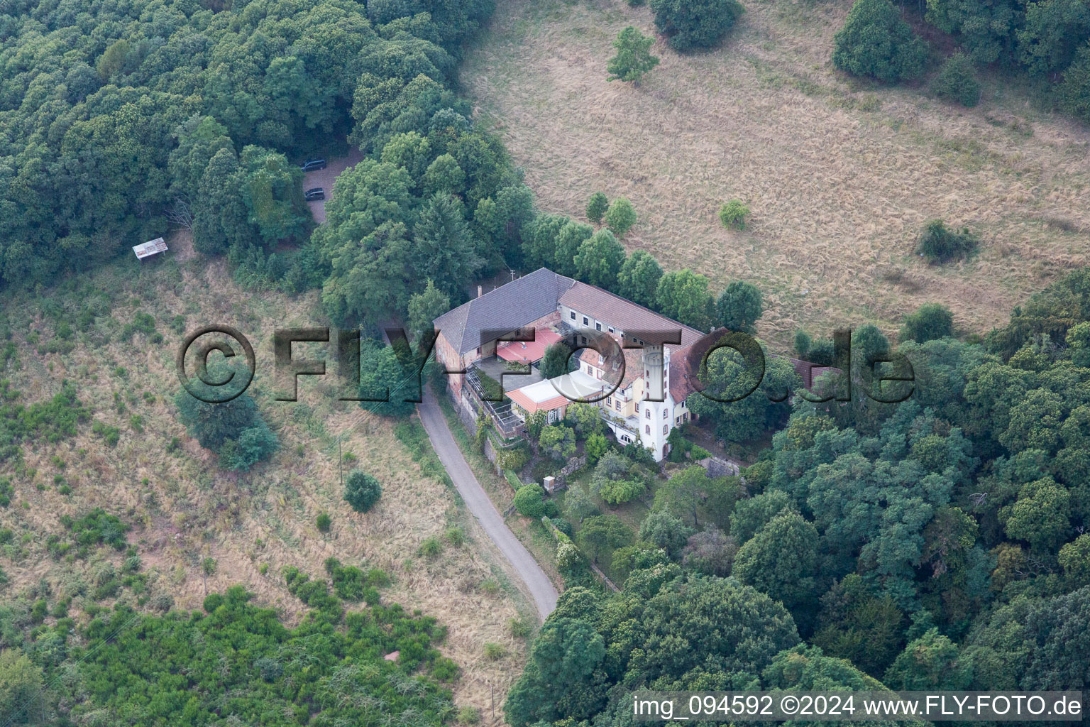 Aerial photograpy of Leinsweiler in the state Rhineland-Palatinate, Germany