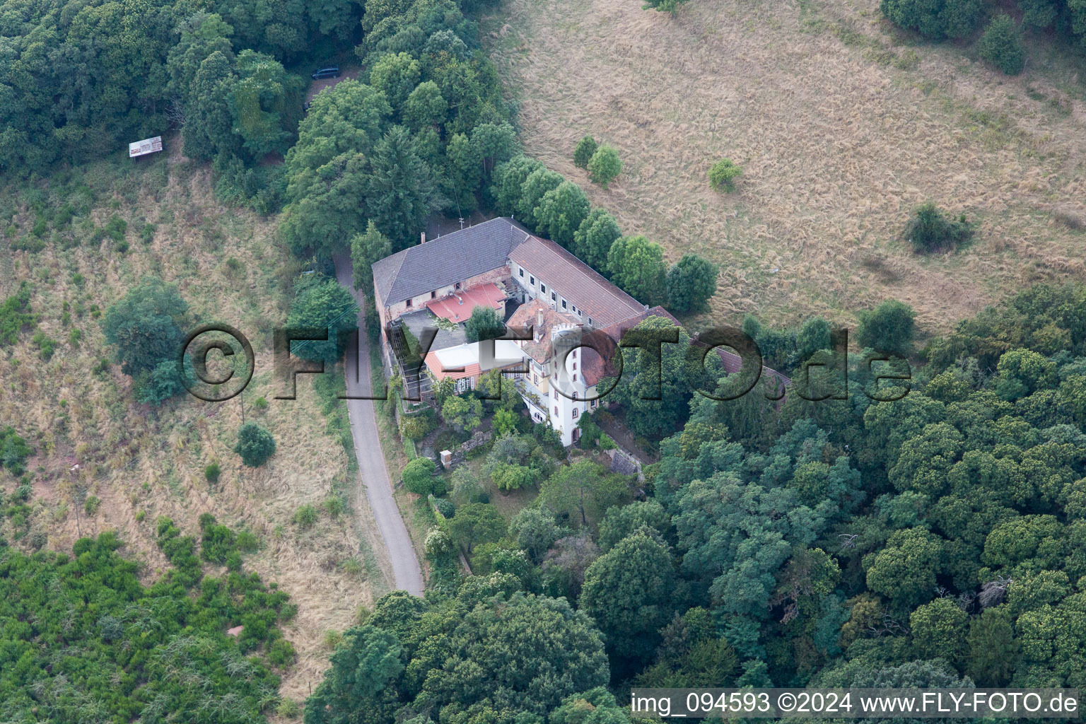 Oblique view of Leinsweiler in the state Rhineland-Palatinate, Germany