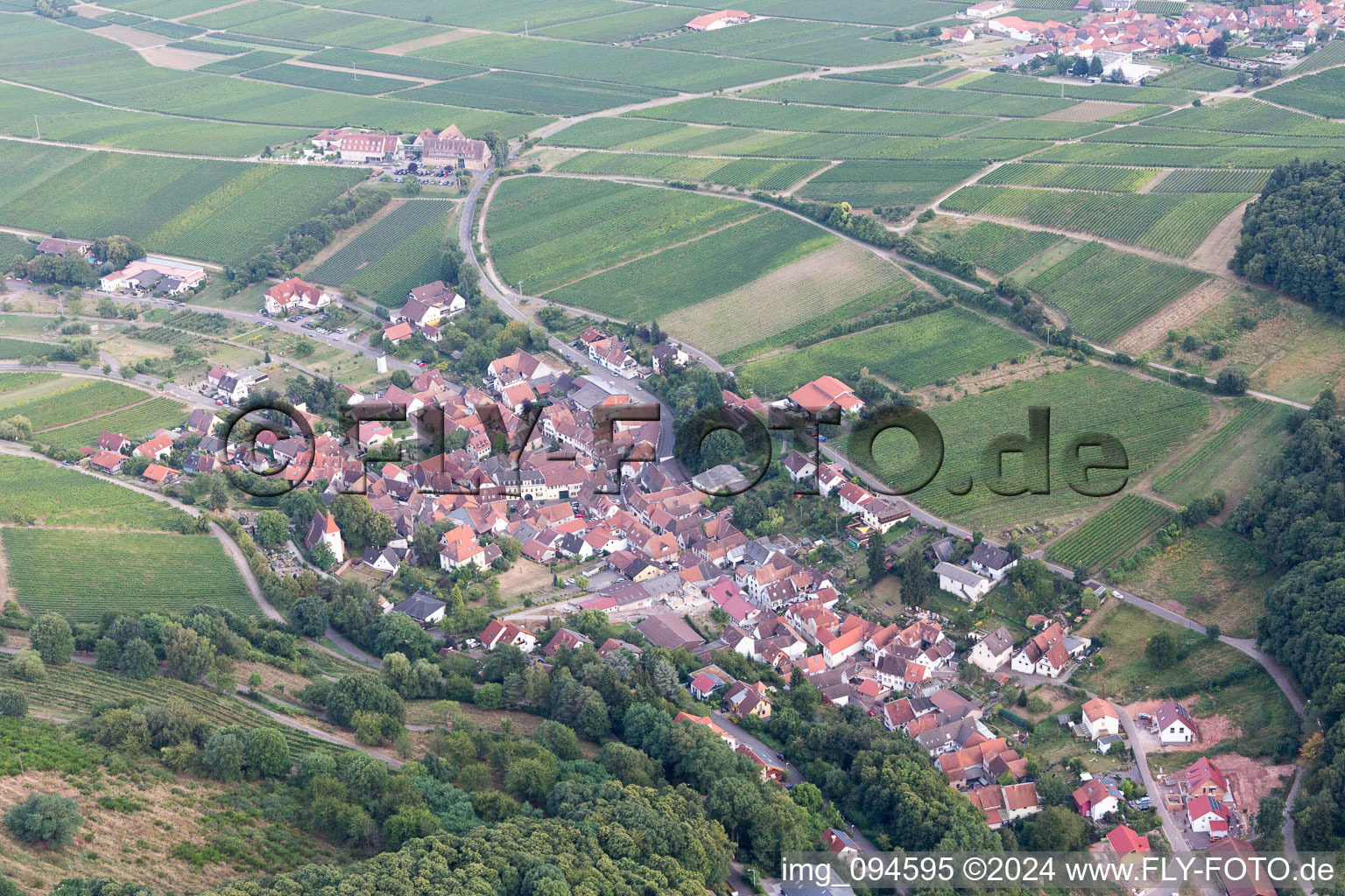 Leinsweiler in the state Rhineland-Palatinate, Germany out of the air