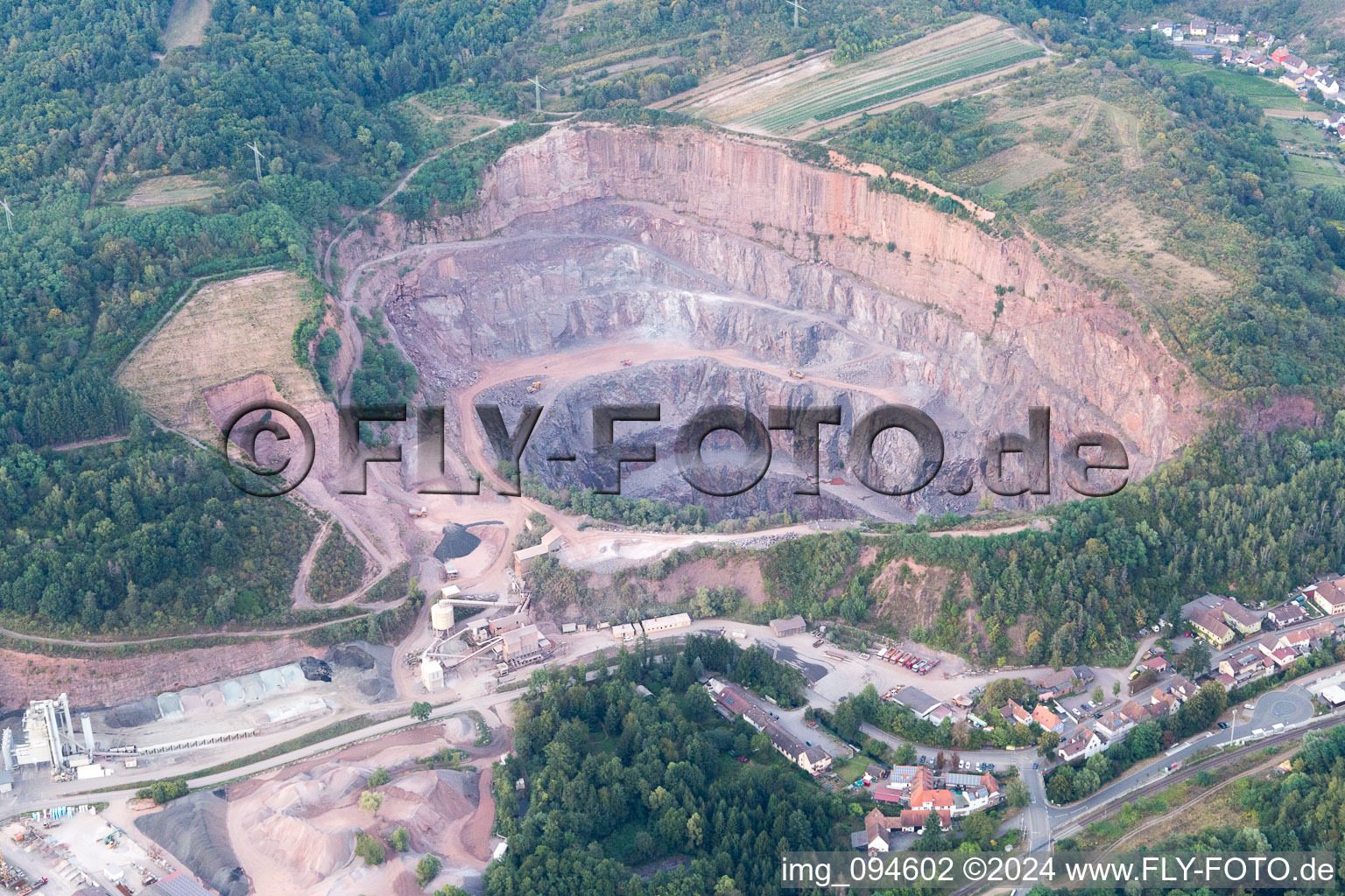 Quarry in Albersweiler in the state Rhineland-Palatinate, Germany