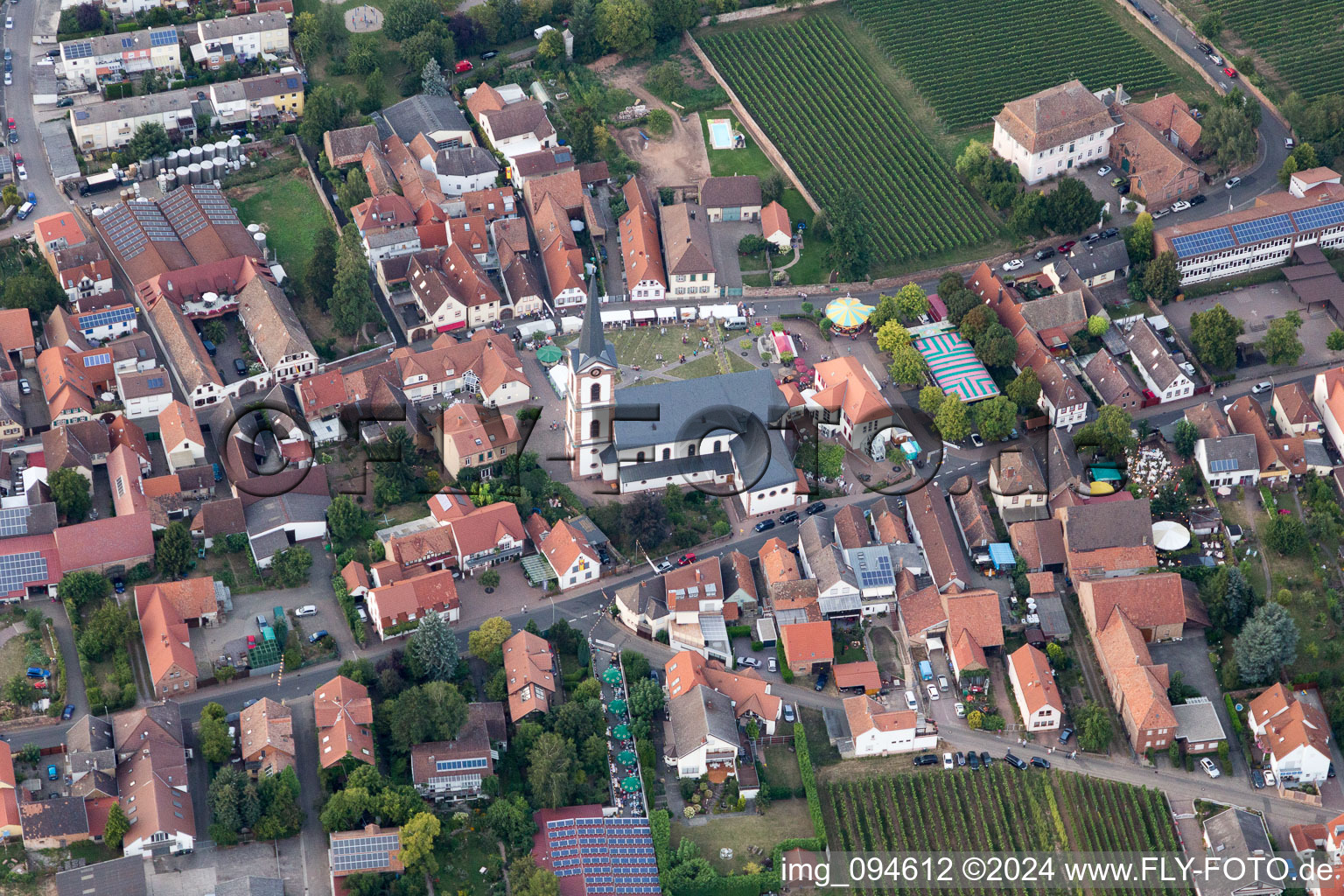 Church building St. Peter and Paul in the village of in Edesheim in the state Rhineland-Palatinate