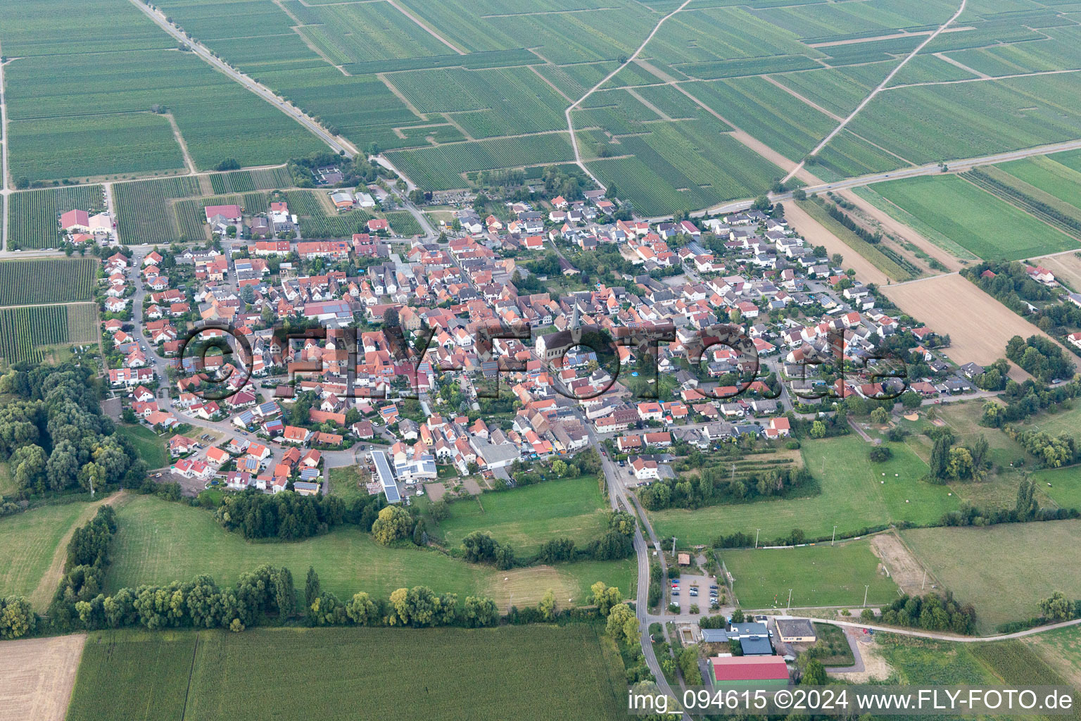 Venningen in the state Rhineland-Palatinate, Germany out of the air