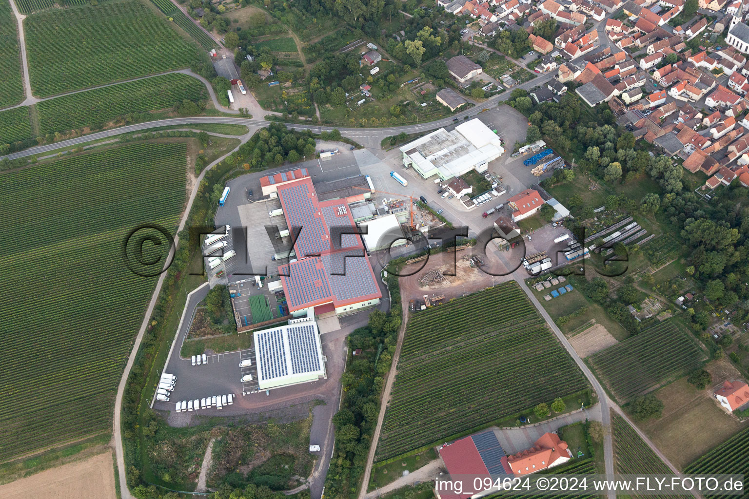 Bird's eye view of Hochstadt in the state Rhineland-Palatinate, Germany