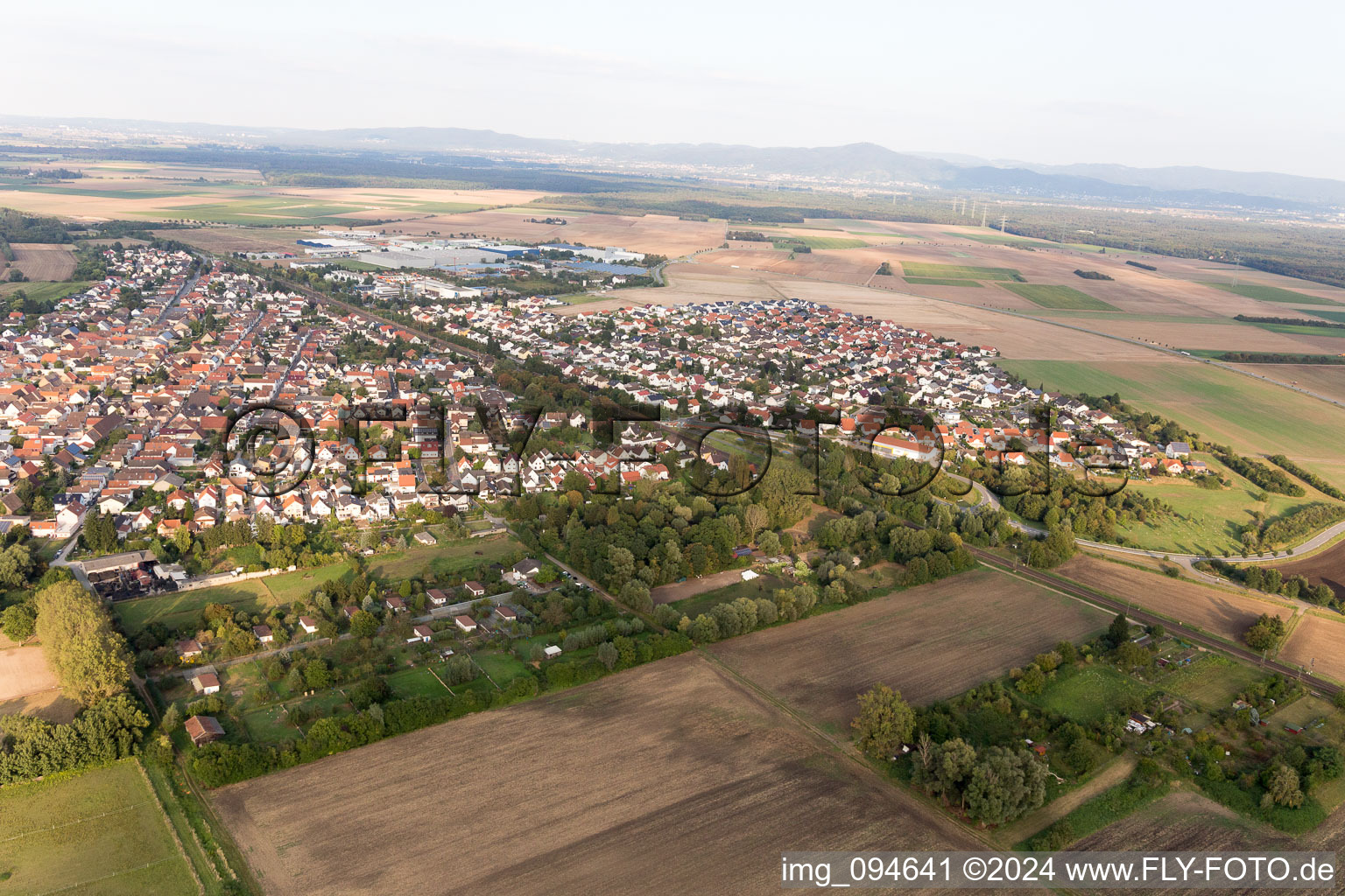 Groß-Rohrheim in the state Hesse, Germany out of the air