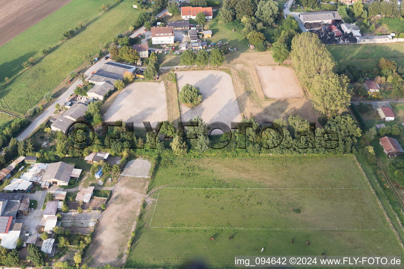 Groß-Rohrheim in the state Hesse, Germany seen from above