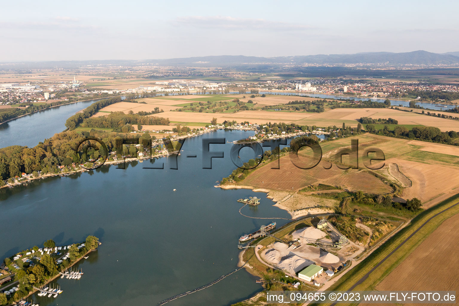 Eicher Lake in Eich in the state Rhineland-Palatinate, Germany