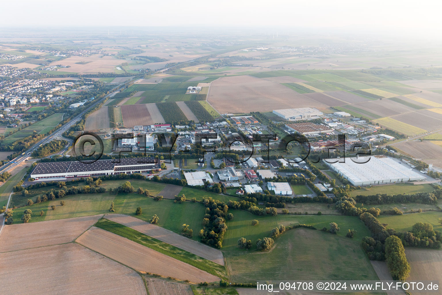 Building complex and distribution center on the site Tengelmann Warenhandelsgesellschaft LD- lager in Nieder-Olm in the state Rhineland-Palatinate, Germany