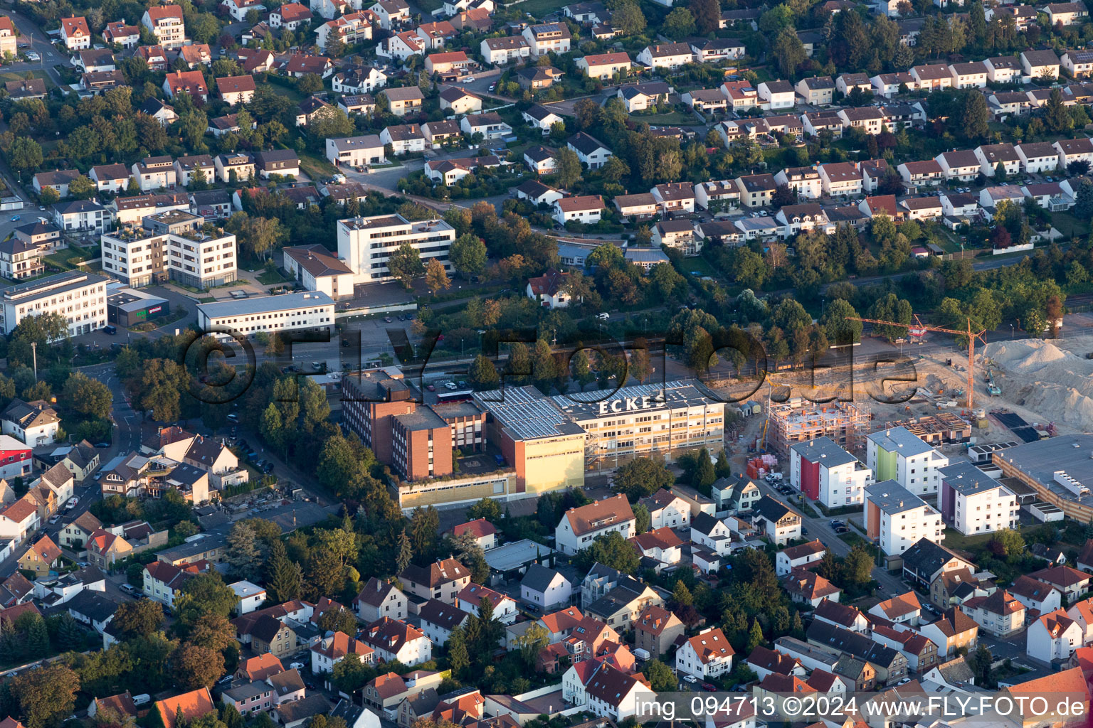 Aerial photograpy of Nieder-Olm in the state Rhineland-Palatinate, Germany