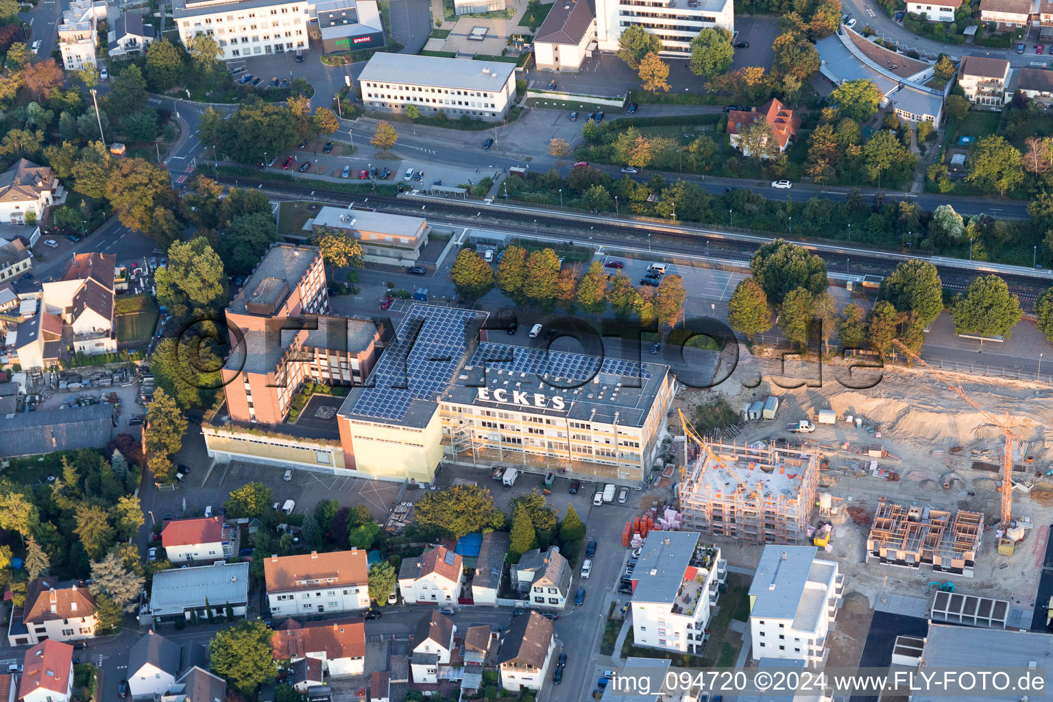 Nieder-Olm in the state Rhineland-Palatinate, Germany seen from above