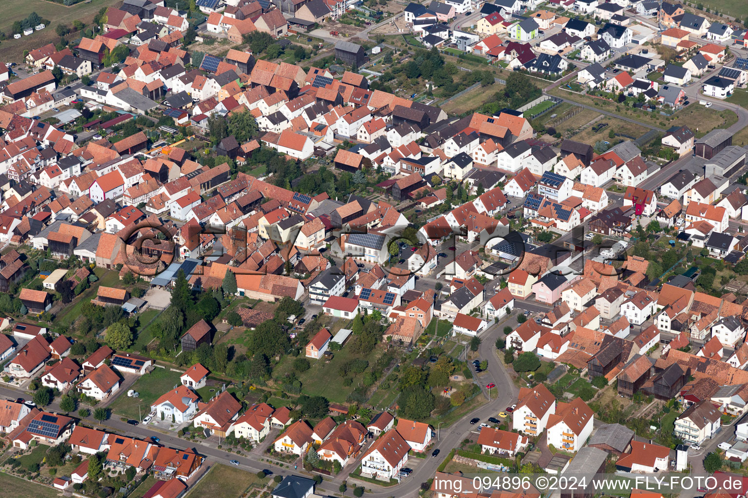 Settlement area in Hatzenbuehl in the state Rhineland-Palatinate, Germany