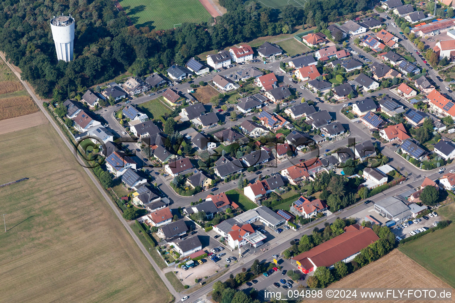 Hatzenbühl in the state Rhineland-Palatinate, Germany seen from a drone