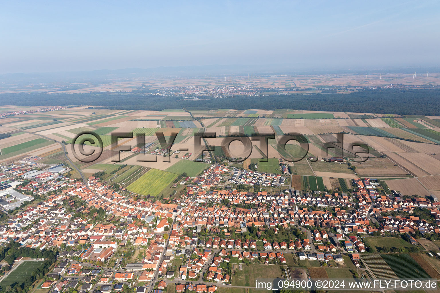 Aerial photograpy of Hatzenbühl in the state Rhineland-Palatinate, Germany