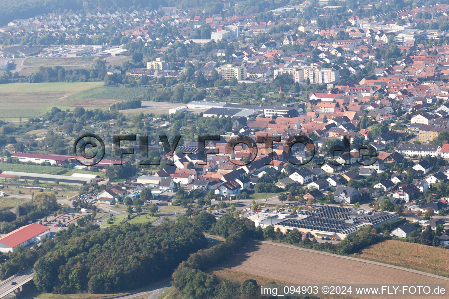 Drone image of Kandel in the state Rhineland-Palatinate, Germany