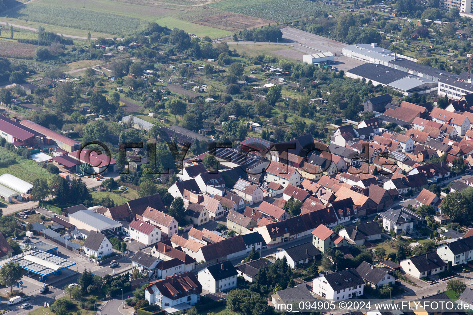 Kandel in the state Rhineland-Palatinate, Germany from a drone