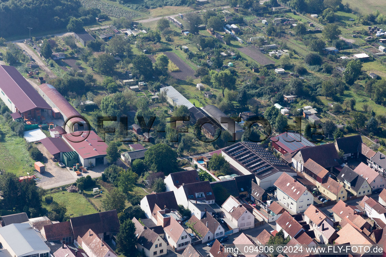 Kandel in the state Rhineland-Palatinate, Germany seen from a drone