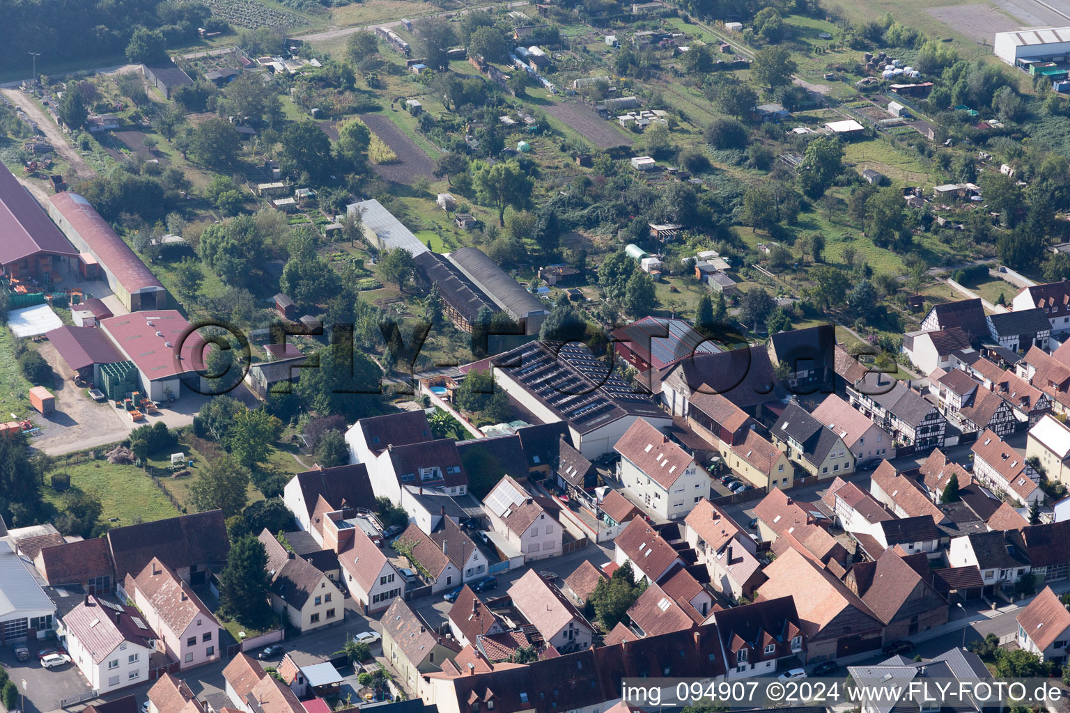 Aerial view of Kandel in the state Rhineland-Palatinate, Germany