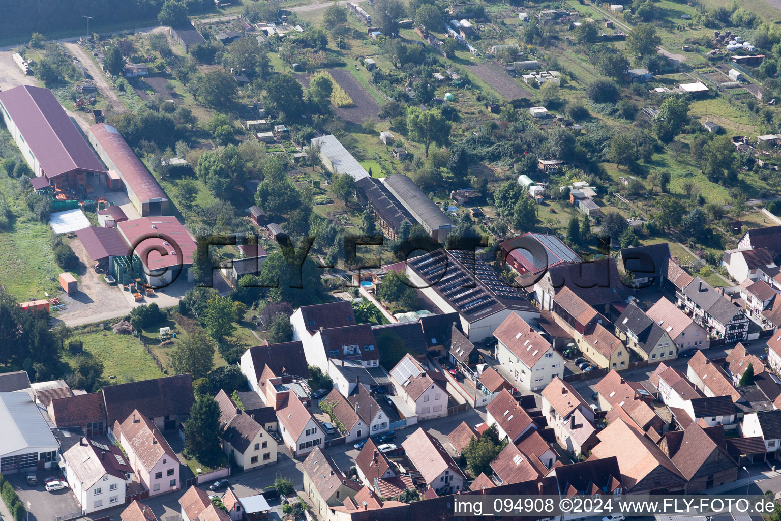 Aerial photograpy of Kandel in the state Rhineland-Palatinate, Germany