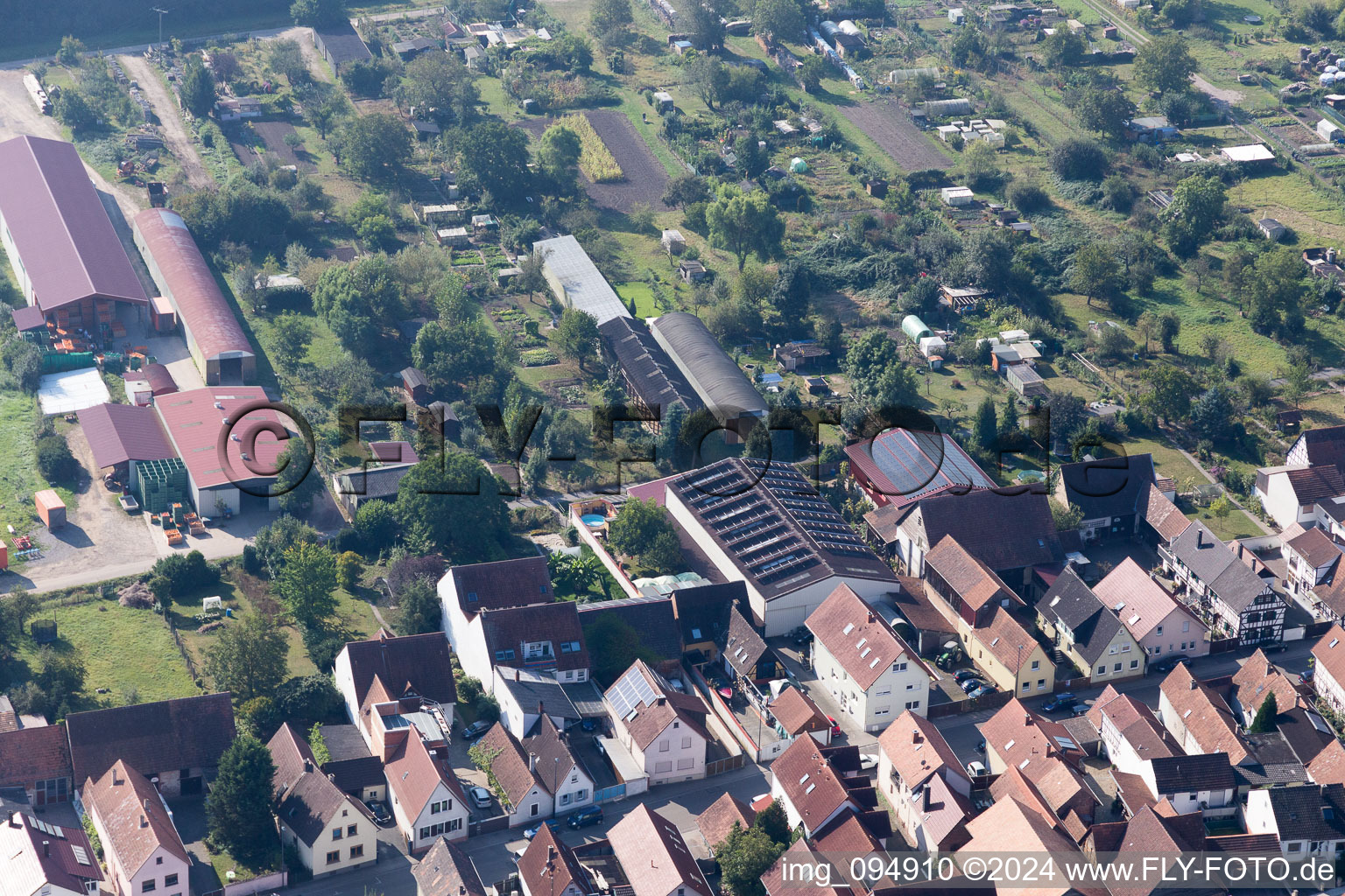 Kandel in the state Rhineland-Palatinate, Germany from above