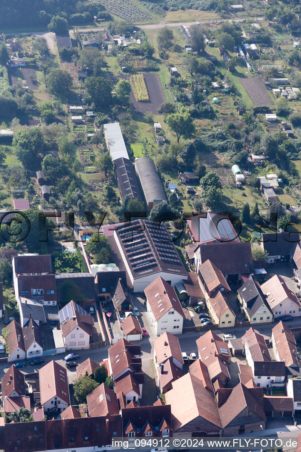 Kandel in the state Rhineland-Palatinate, Germany seen from above