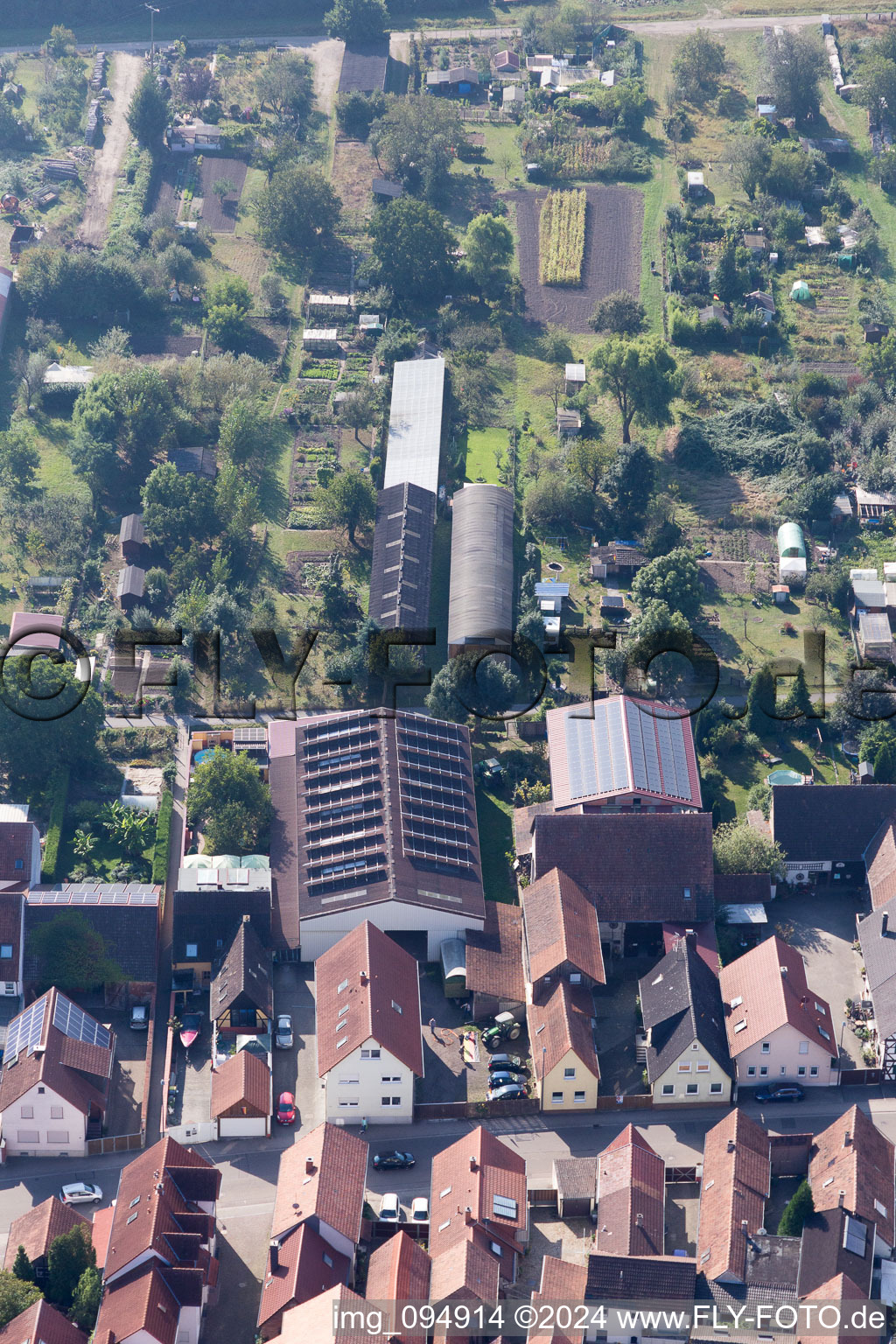 Bird's eye view of Kandel in the state Rhineland-Palatinate, Germany