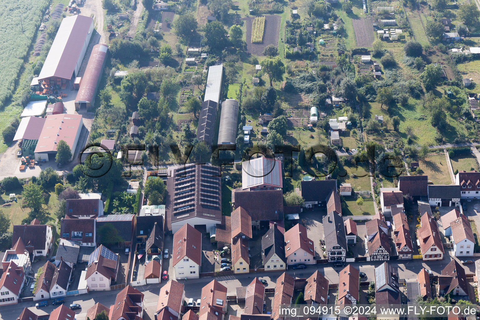 Kandel in the state Rhineland-Palatinate, Germany viewn from the air