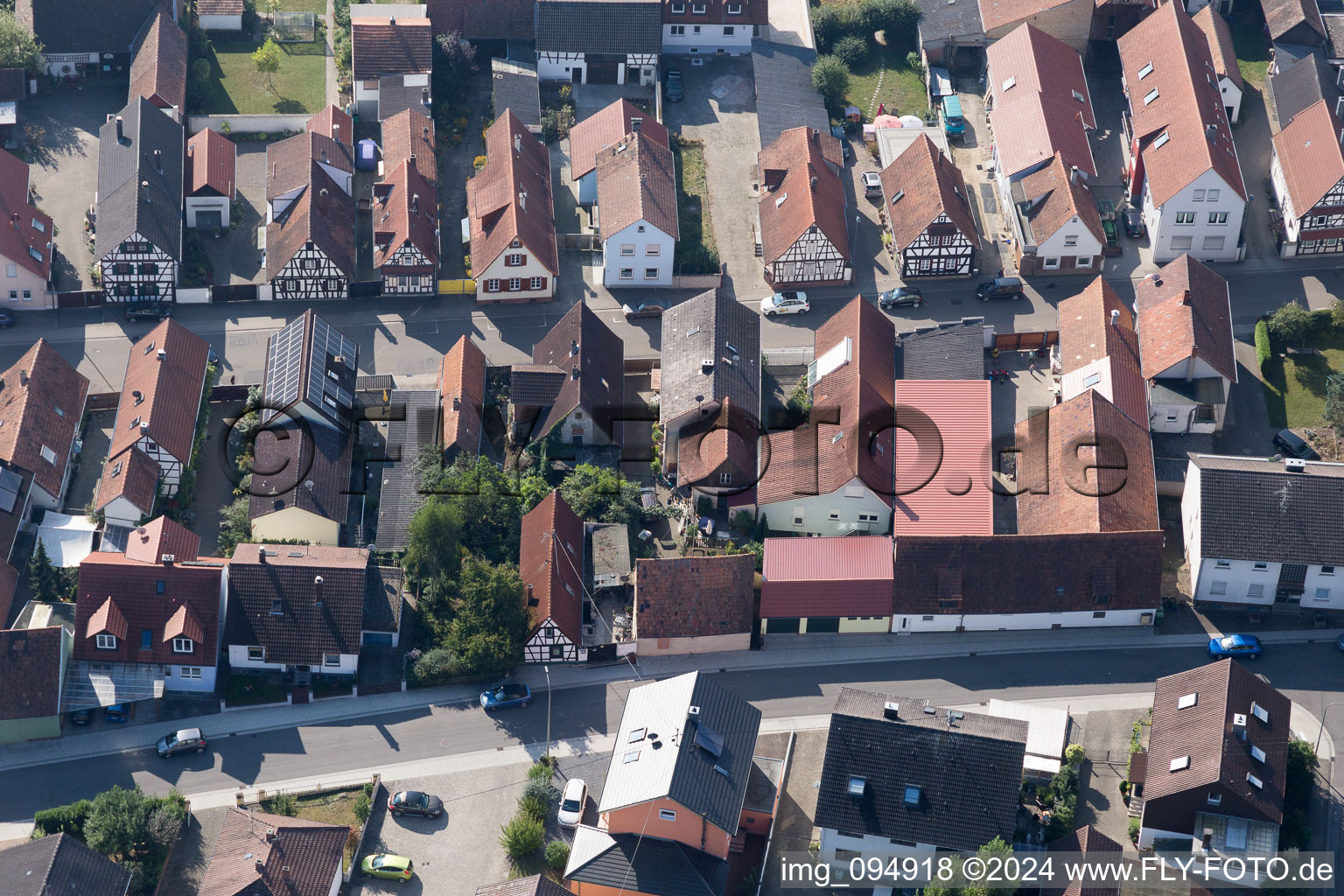 Kandel in the state Rhineland-Palatinate, Germany from the drone perspective