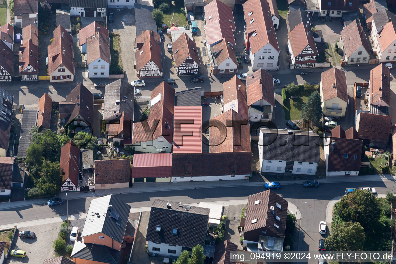 Kandel in the state Rhineland-Palatinate, Germany from a drone