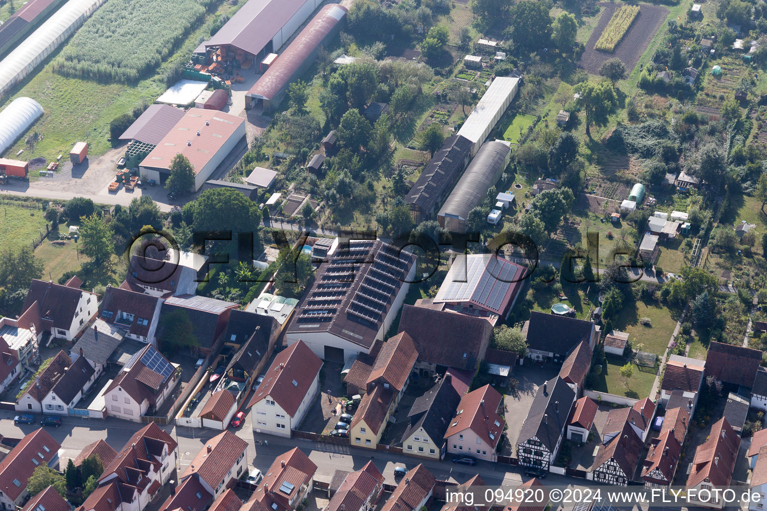 Kandel in the state Rhineland-Palatinate, Germany seen from a drone