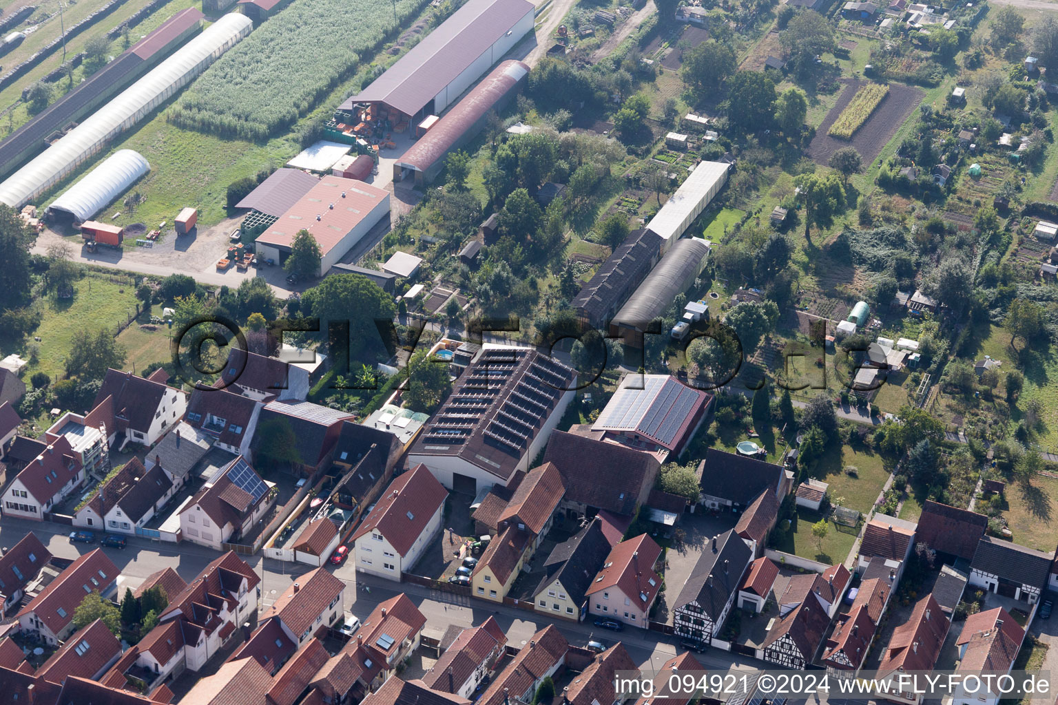 Aerial view of Kandel in the state Rhineland-Palatinate, Germany