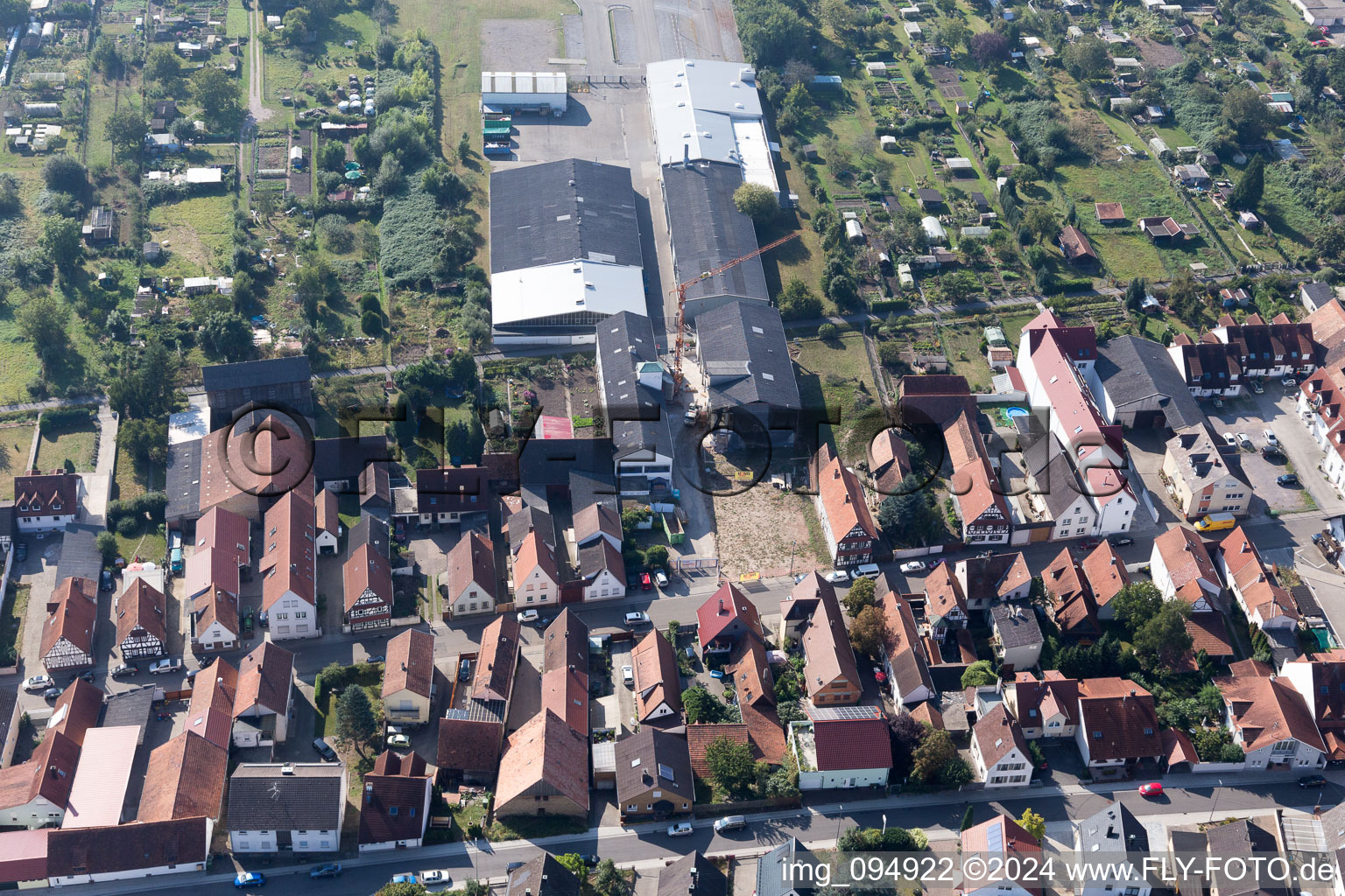 Aerial photograpy of Kandel in the state Rhineland-Palatinate, Germany